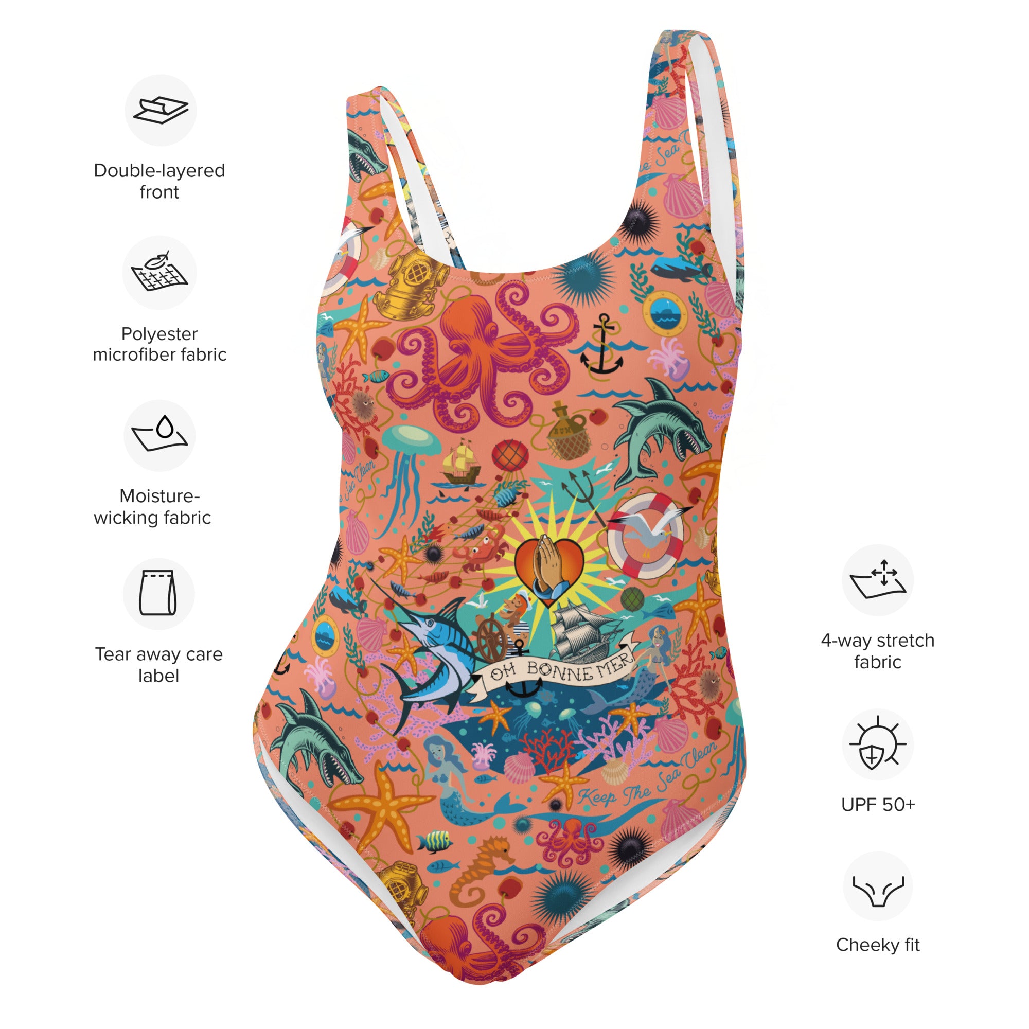 One-Piece Swimsuit Oh Bonne Mer Peach