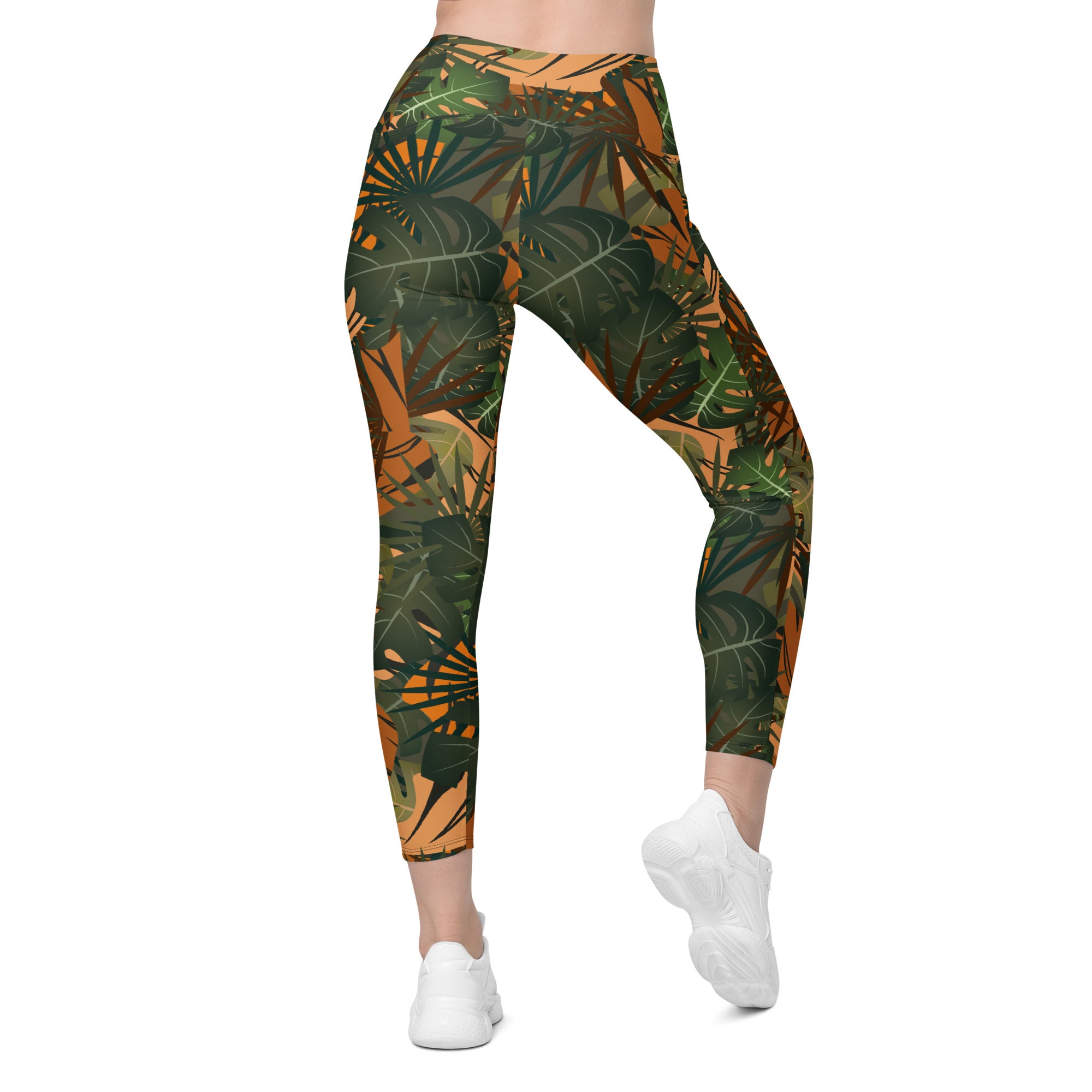 Legging écoresponsable croisé avec poches Jungle