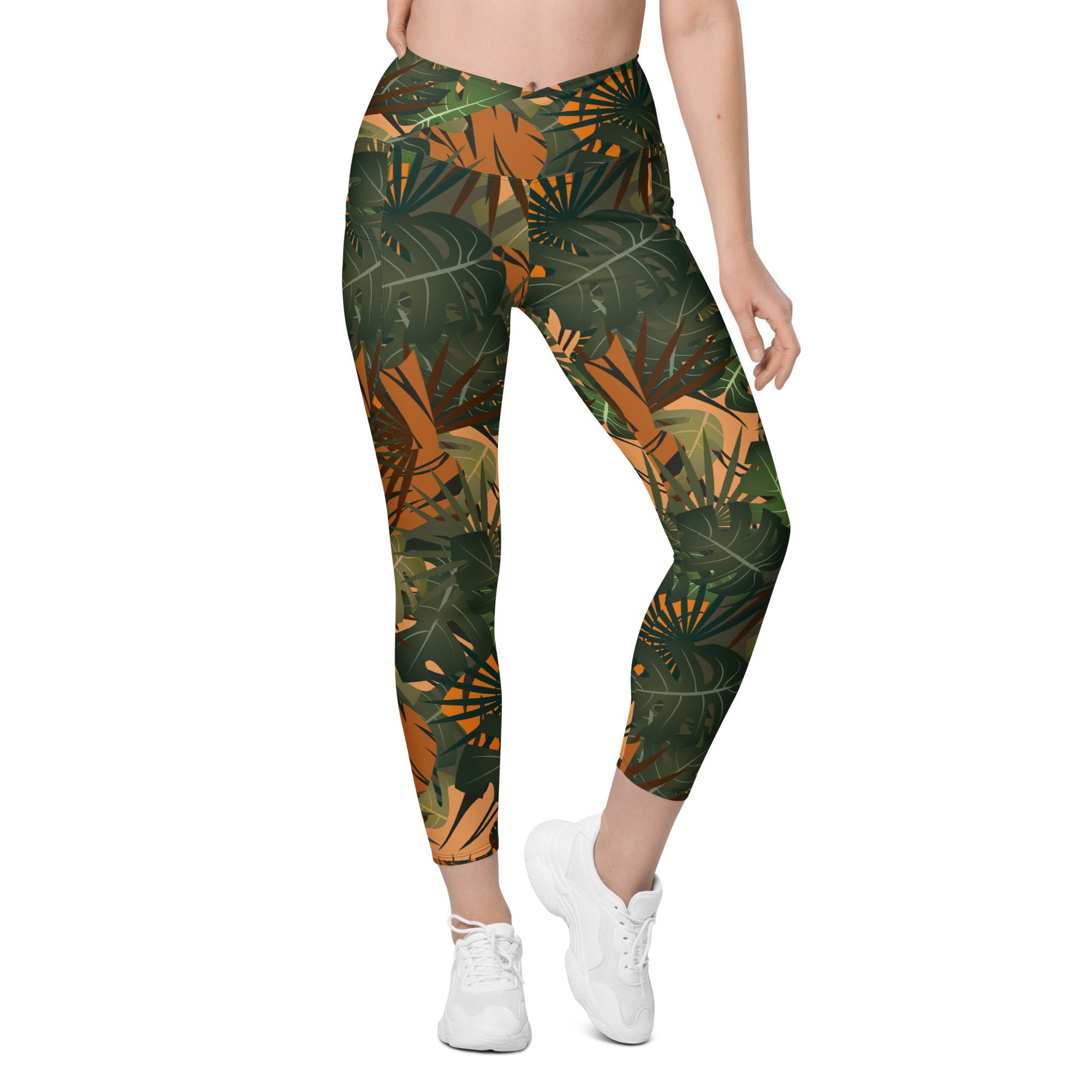 Legging écoresponsable croisé avec poches Jungle