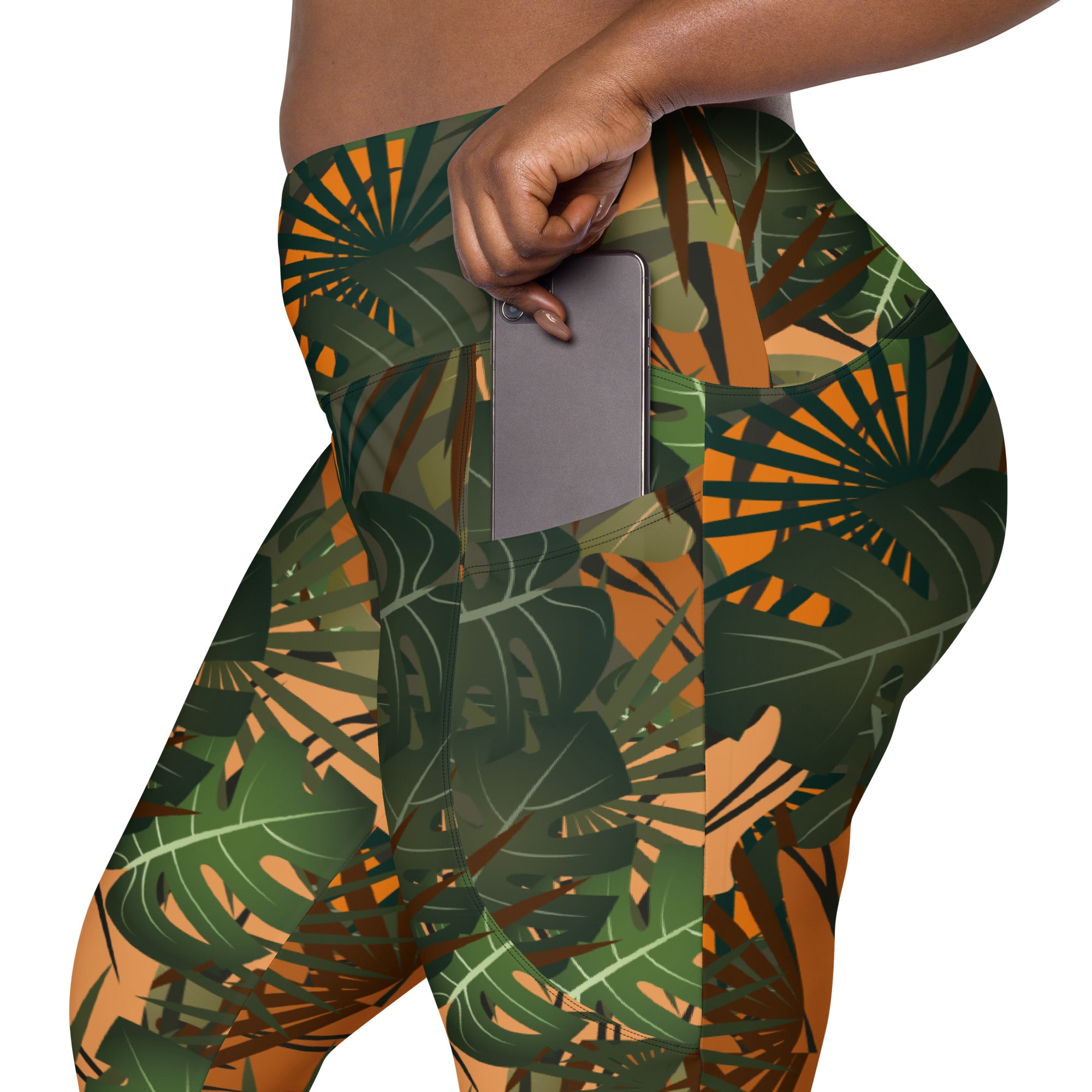 Legging écoresponsable croisé avec poches Jungle