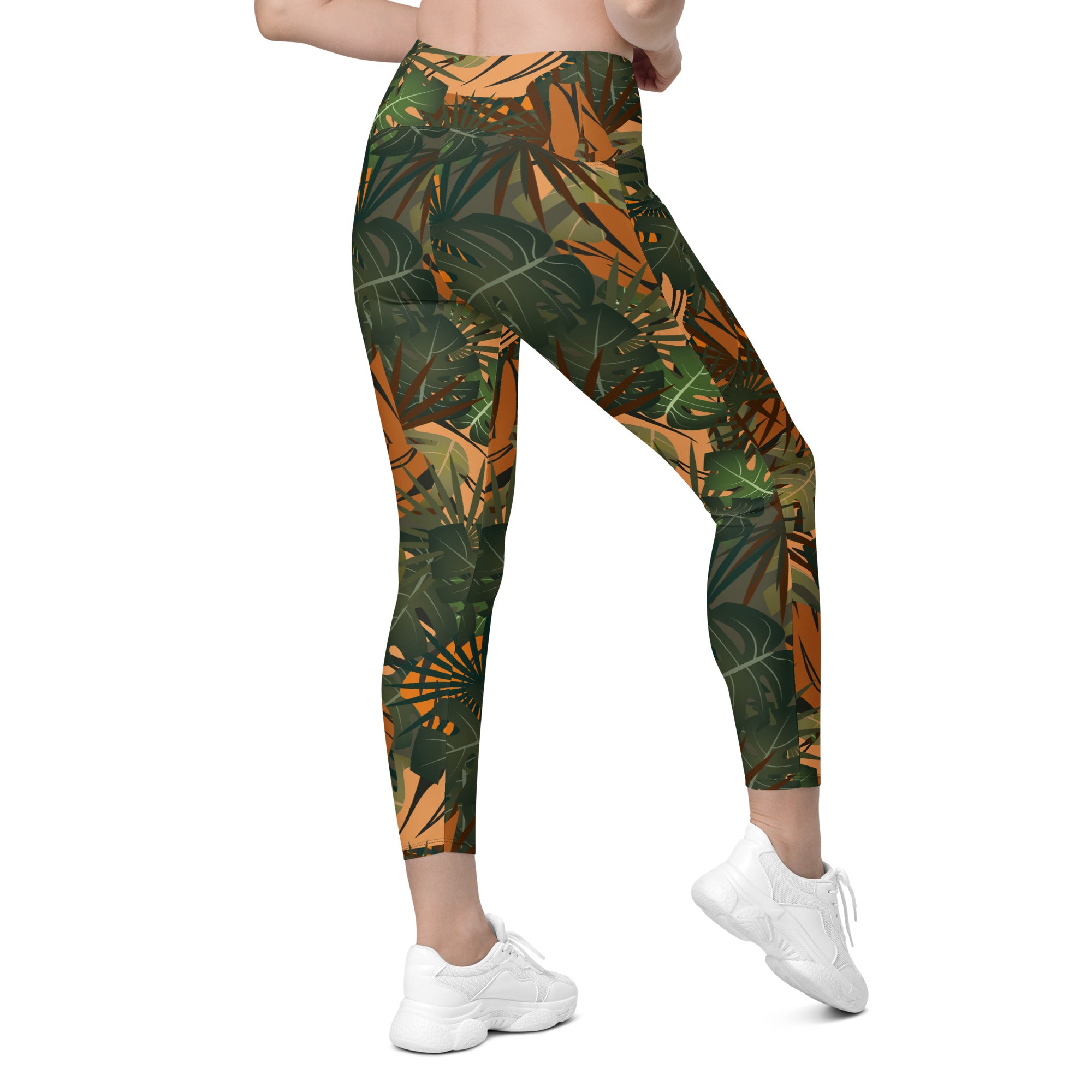 Legging écoresponsable croisé avec poches Jungle