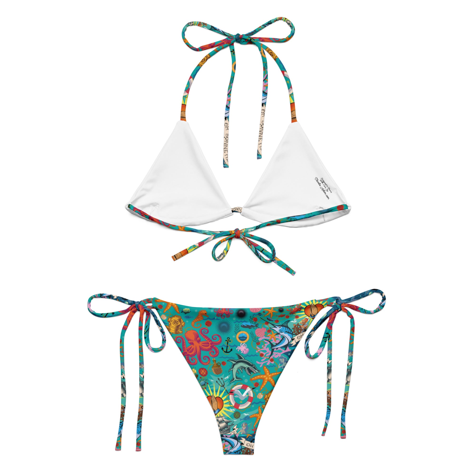 Bikini de bain recyclé Oh Bonne Mer Calypso Blue