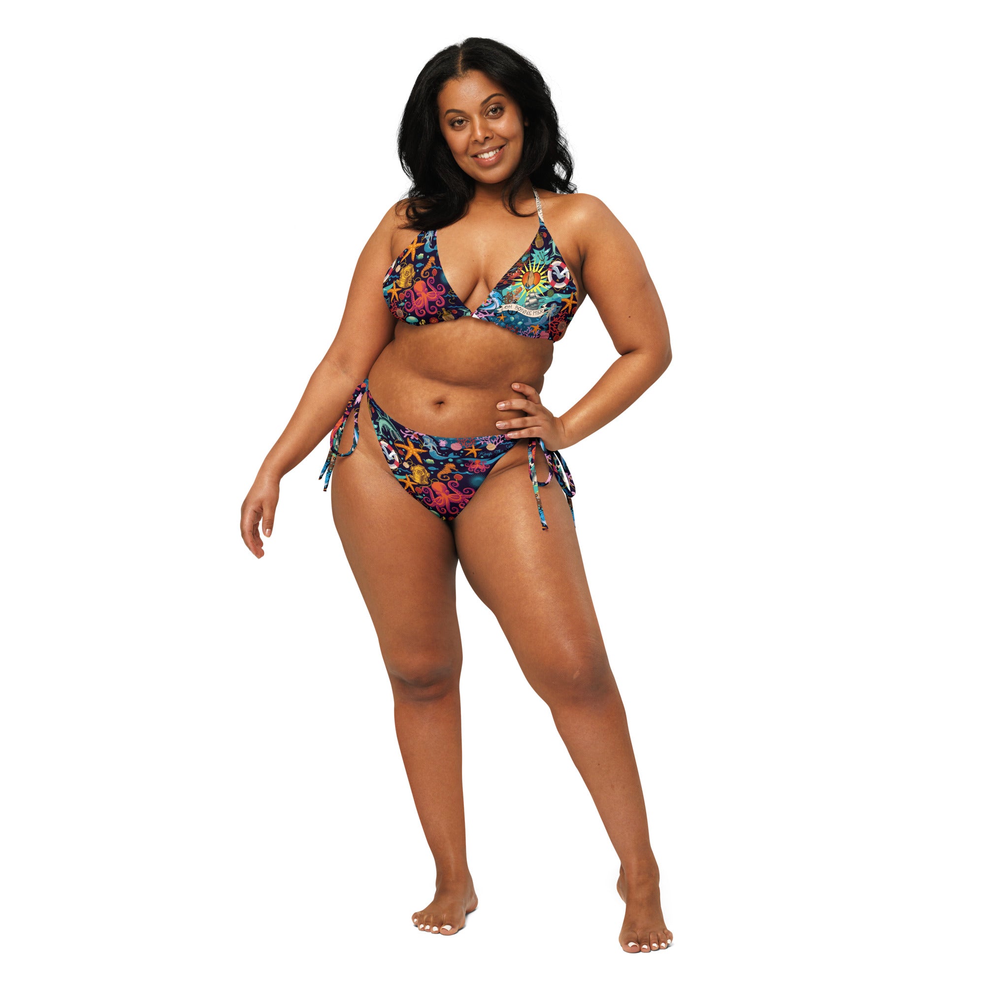 Bikini de bain recyclé Oh Bonne Mer Dark Blue