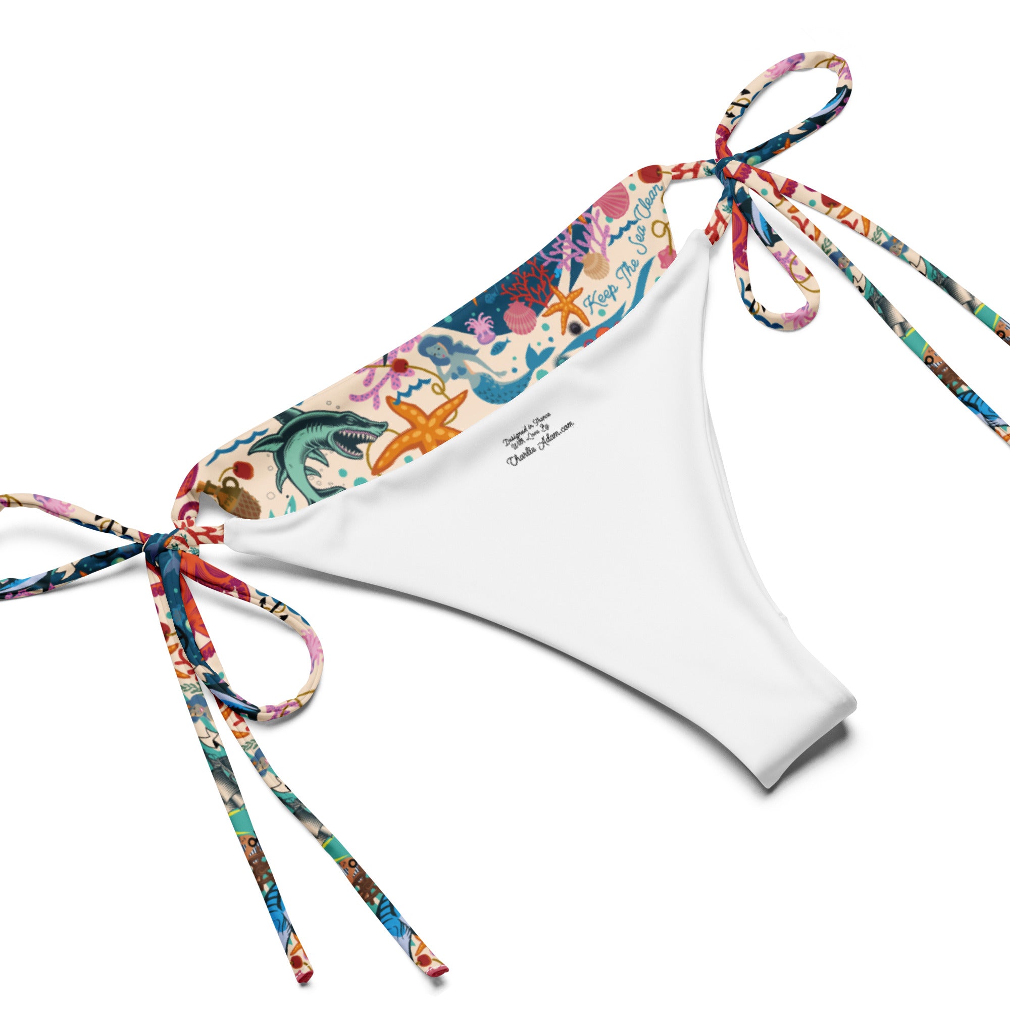 Recycled string bikini Oh Bonne Mer Cream