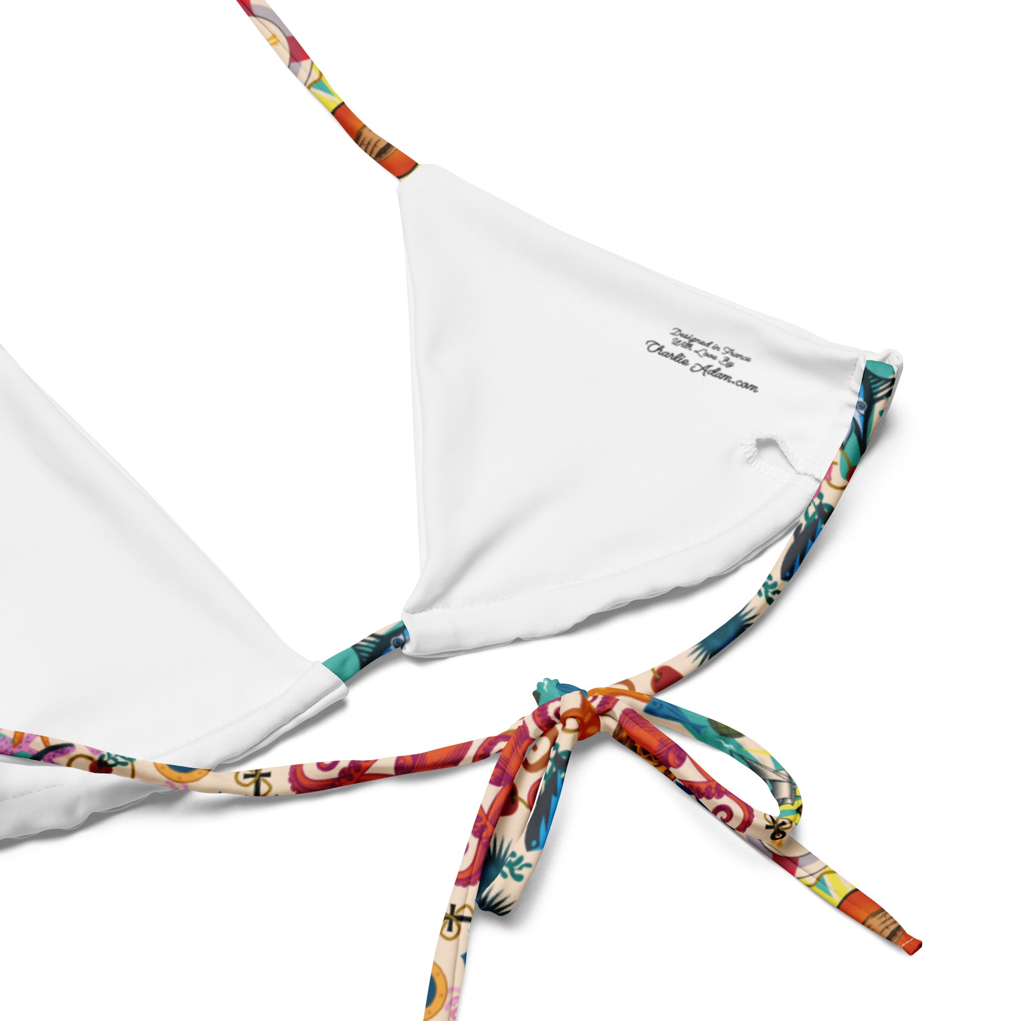 Recycled string bikini Oh Bonne Mer Cream