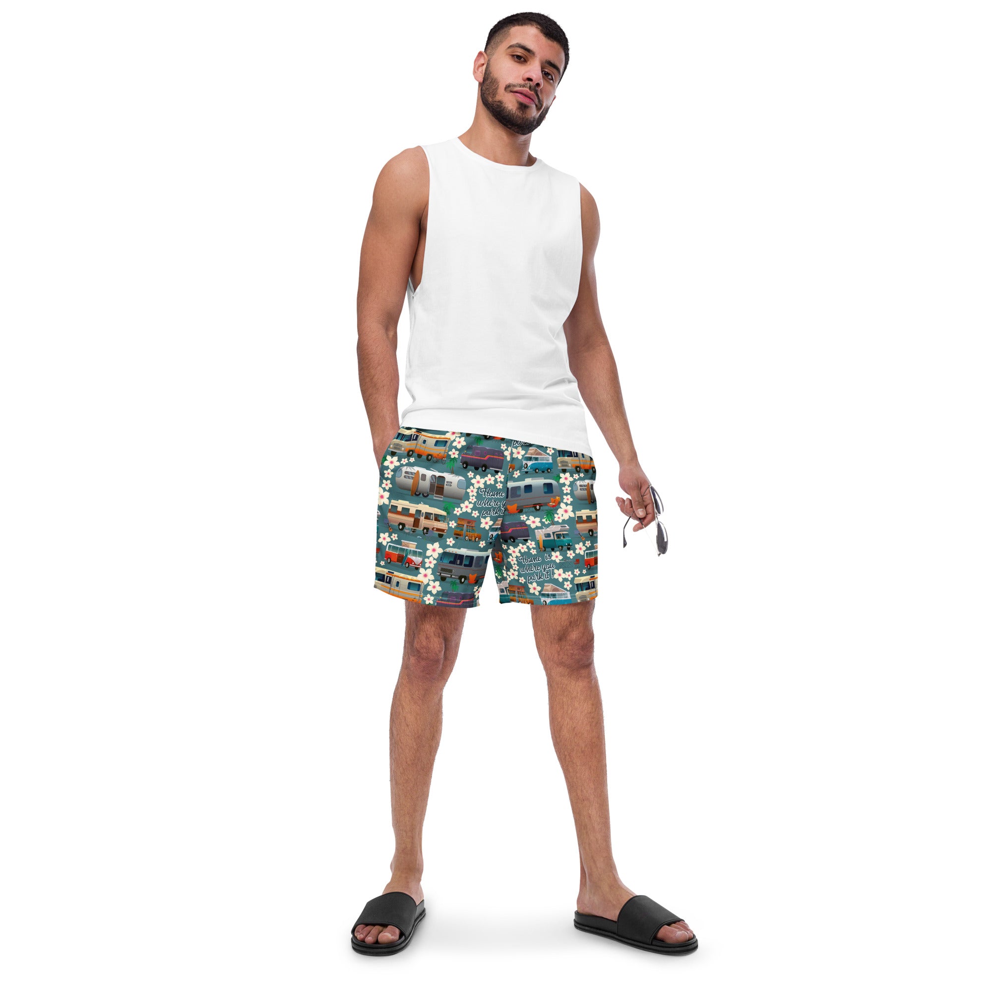 Short de bain homme Vintage Campers