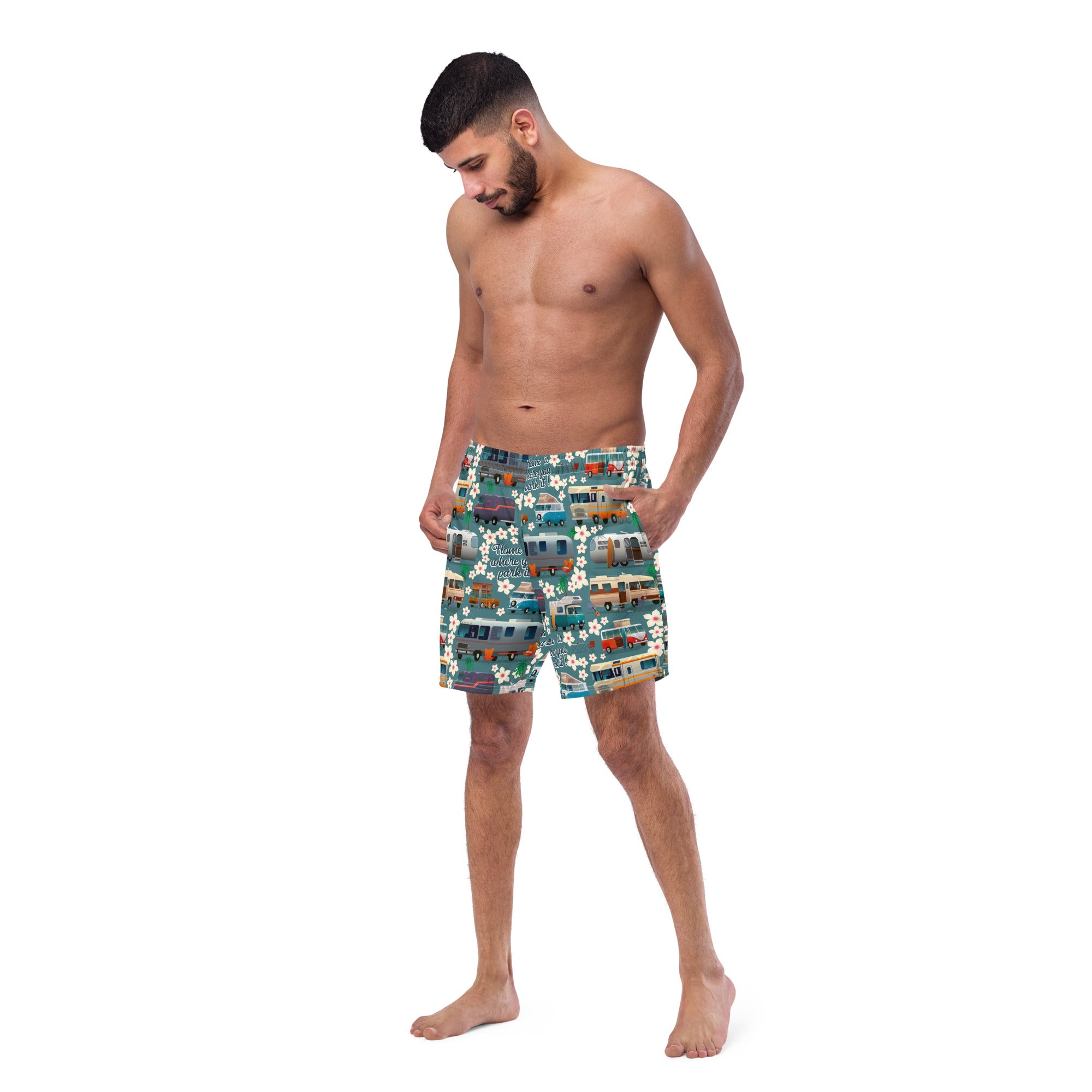 Short de bain homme Vintage Campers