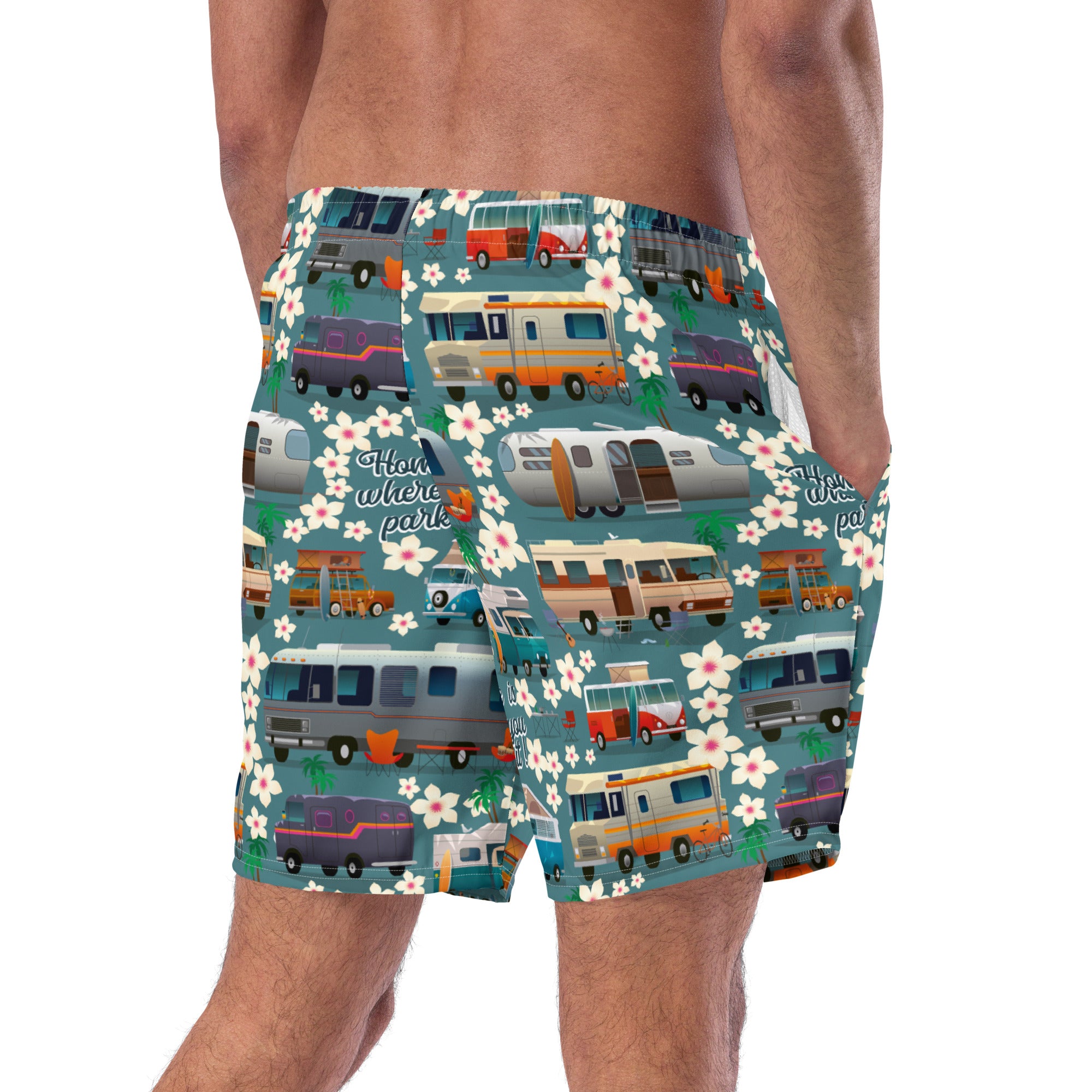 Short de bain homme Vintage Campers