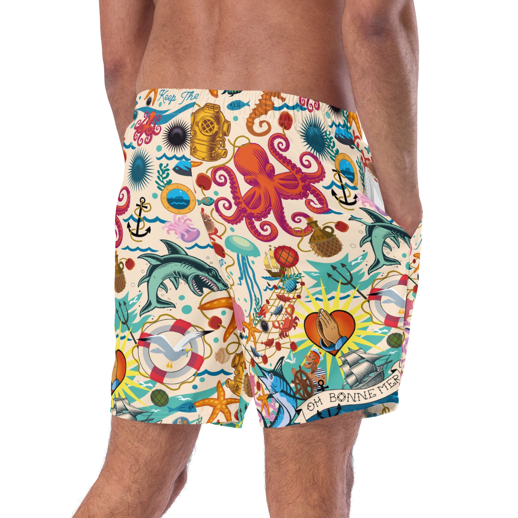 Men's swim trunks Oh Bonne Mer Cream