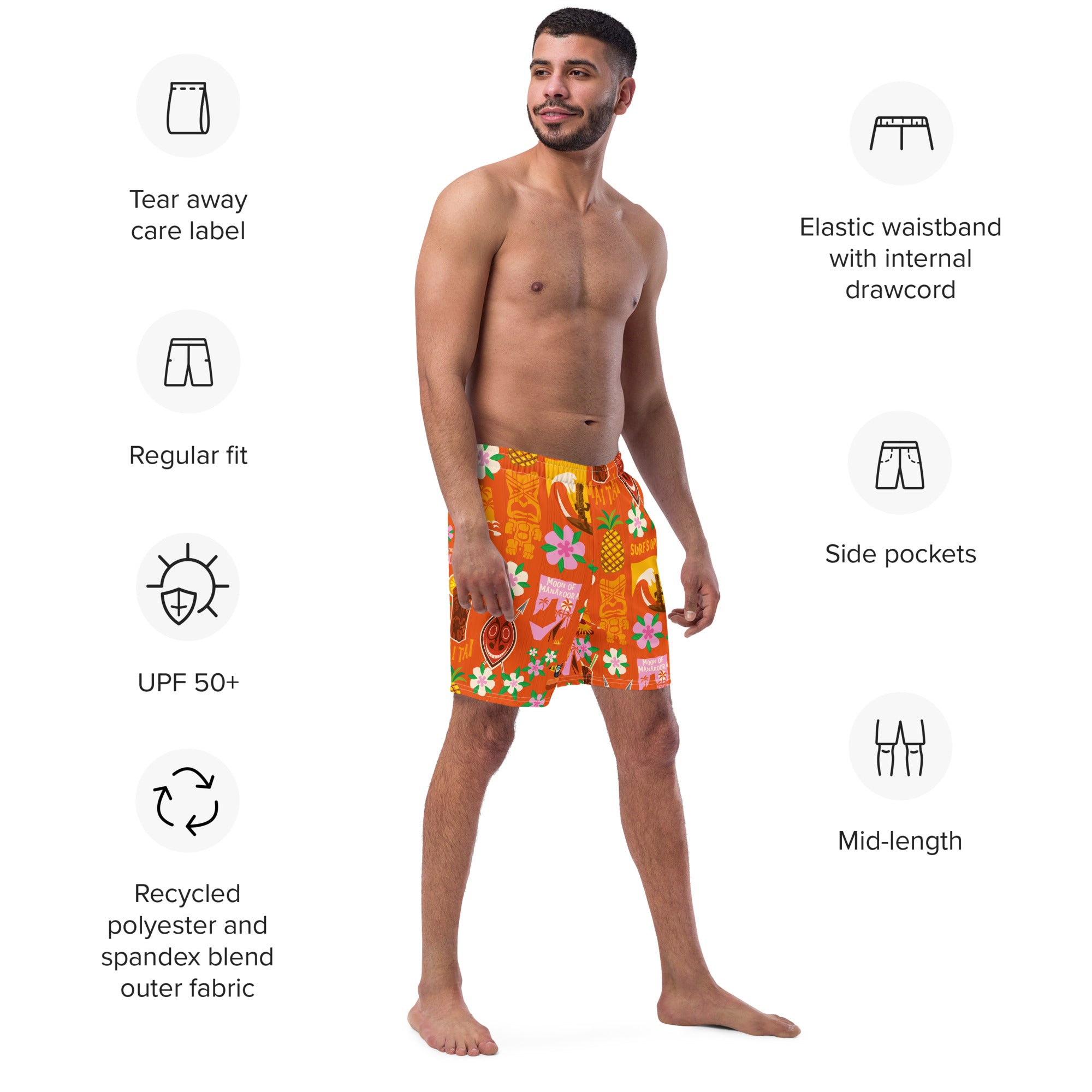 Men's swim trunks Tiki Surf Red