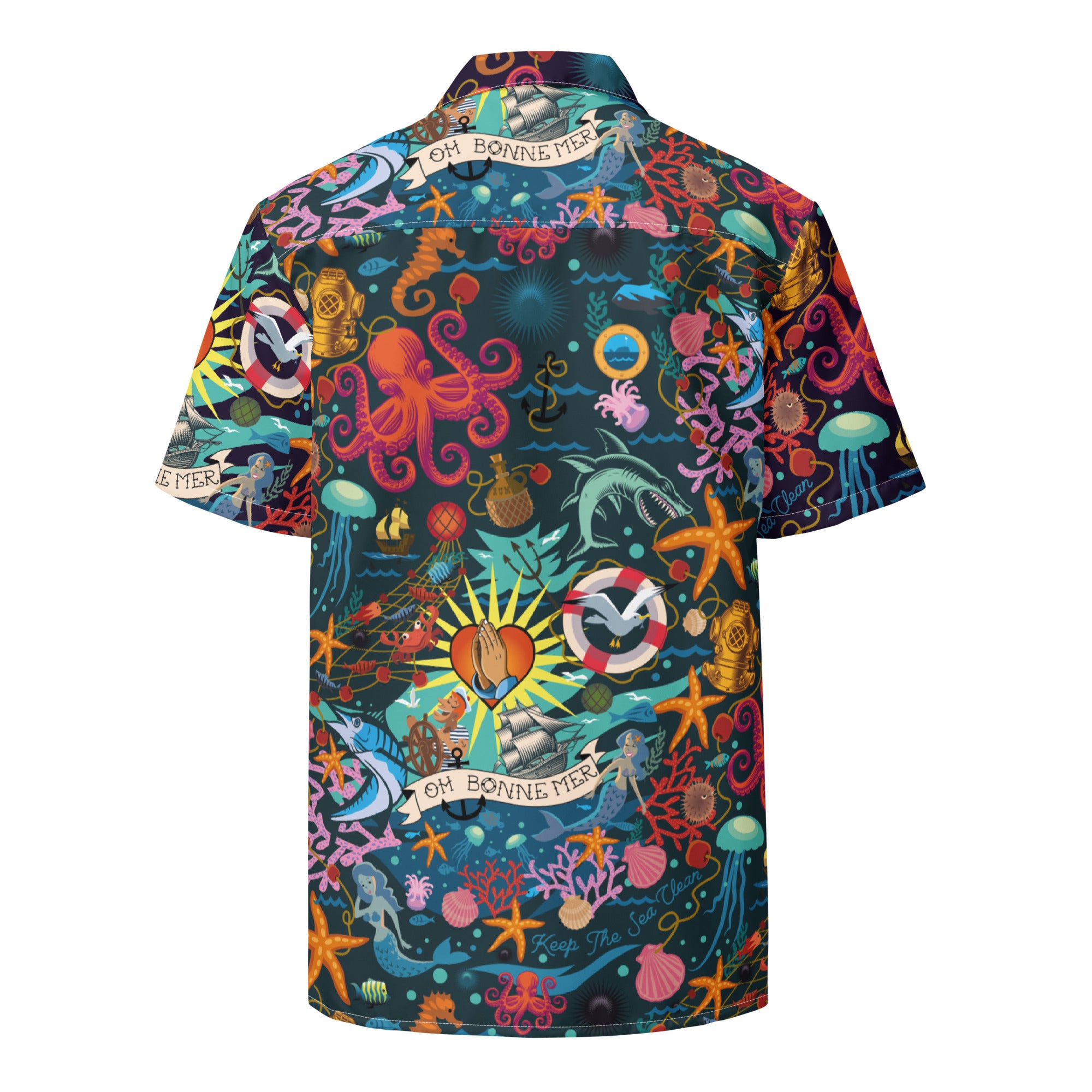 Oh Bonne Mer Dark Hawaiian Shirt