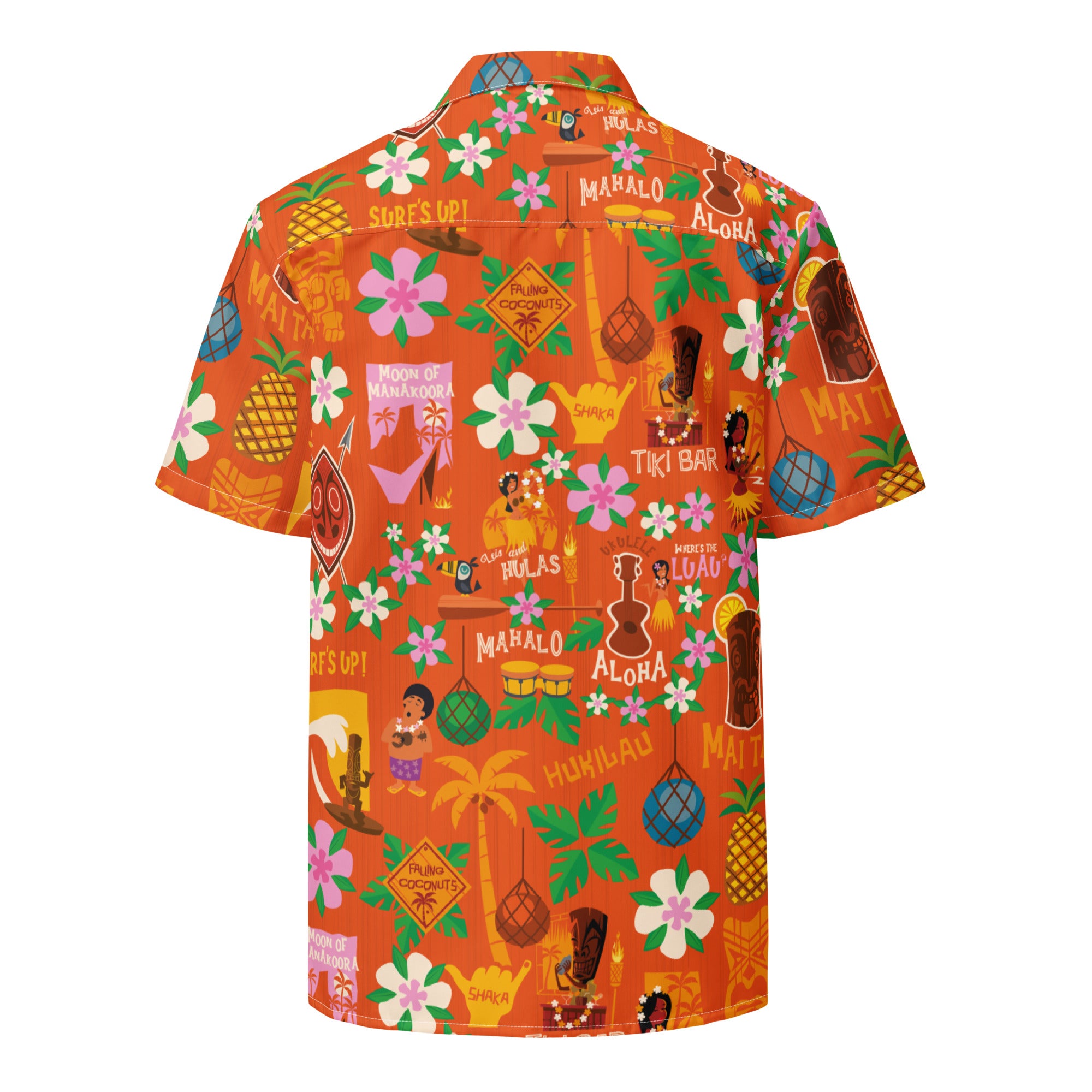 Tiki Surf Red Hawaiian Shirt