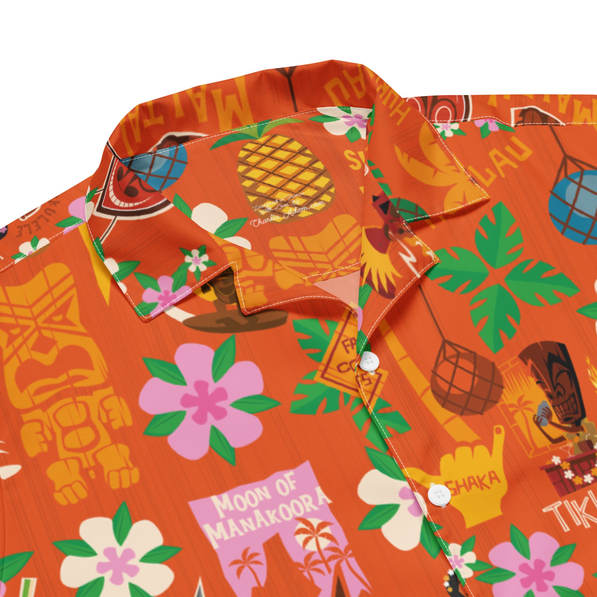 Tiki Surf Red Hawaiian Shirt