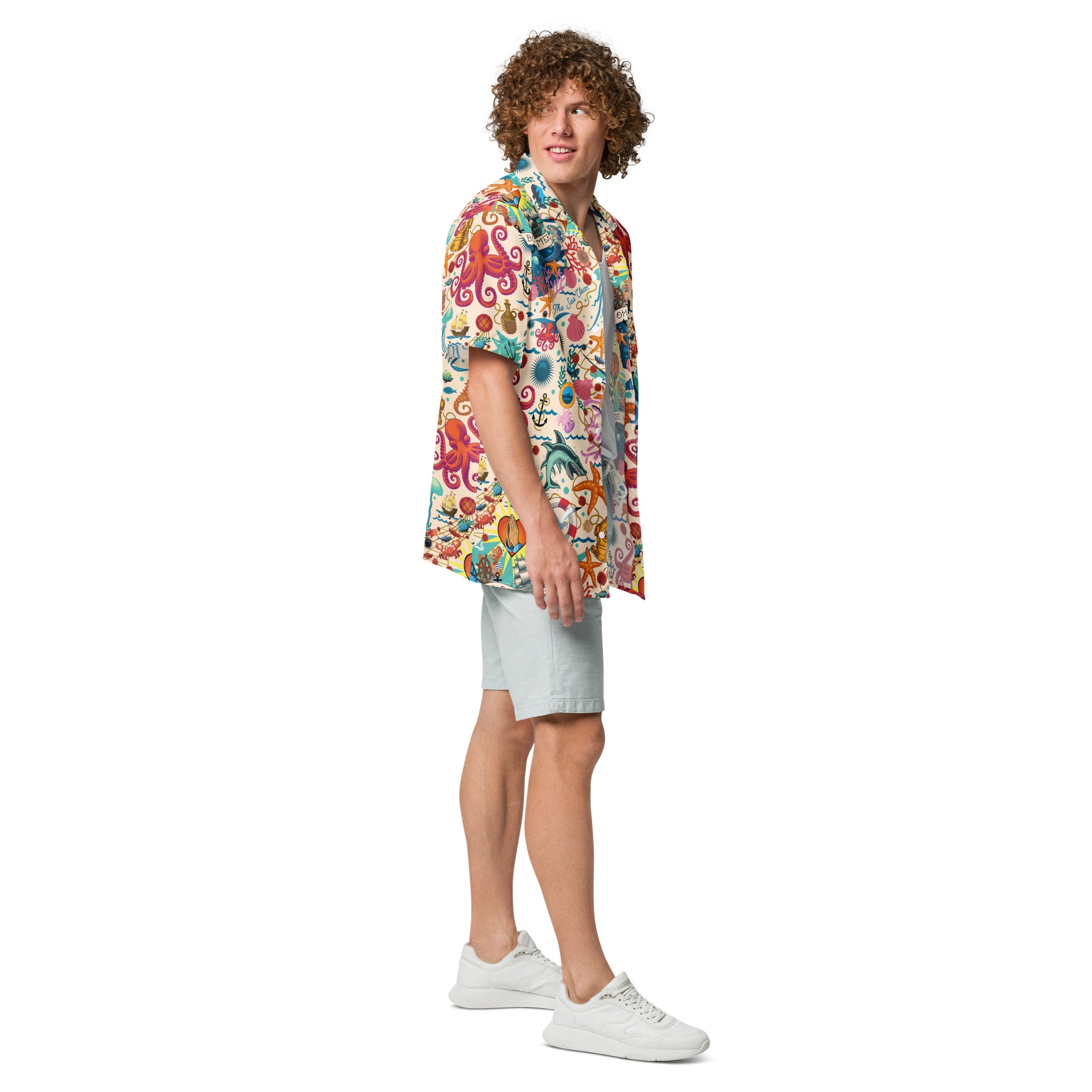 Oh Bonne Mer Cream Hawaiian Shirt