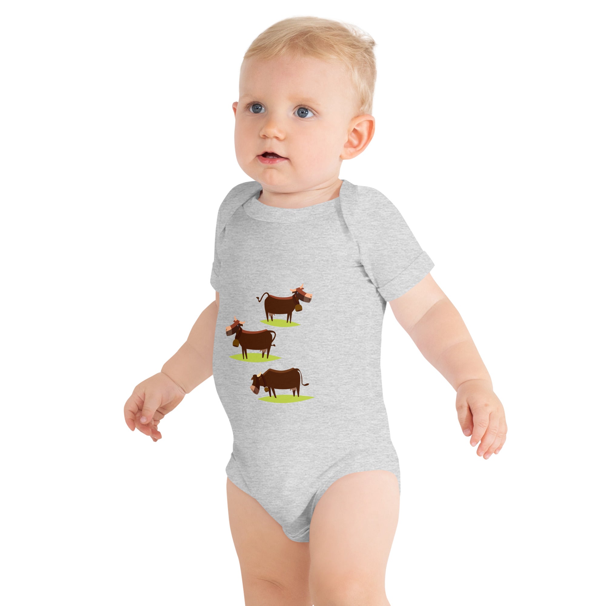 Baby short sleeve one piece The Three Cows