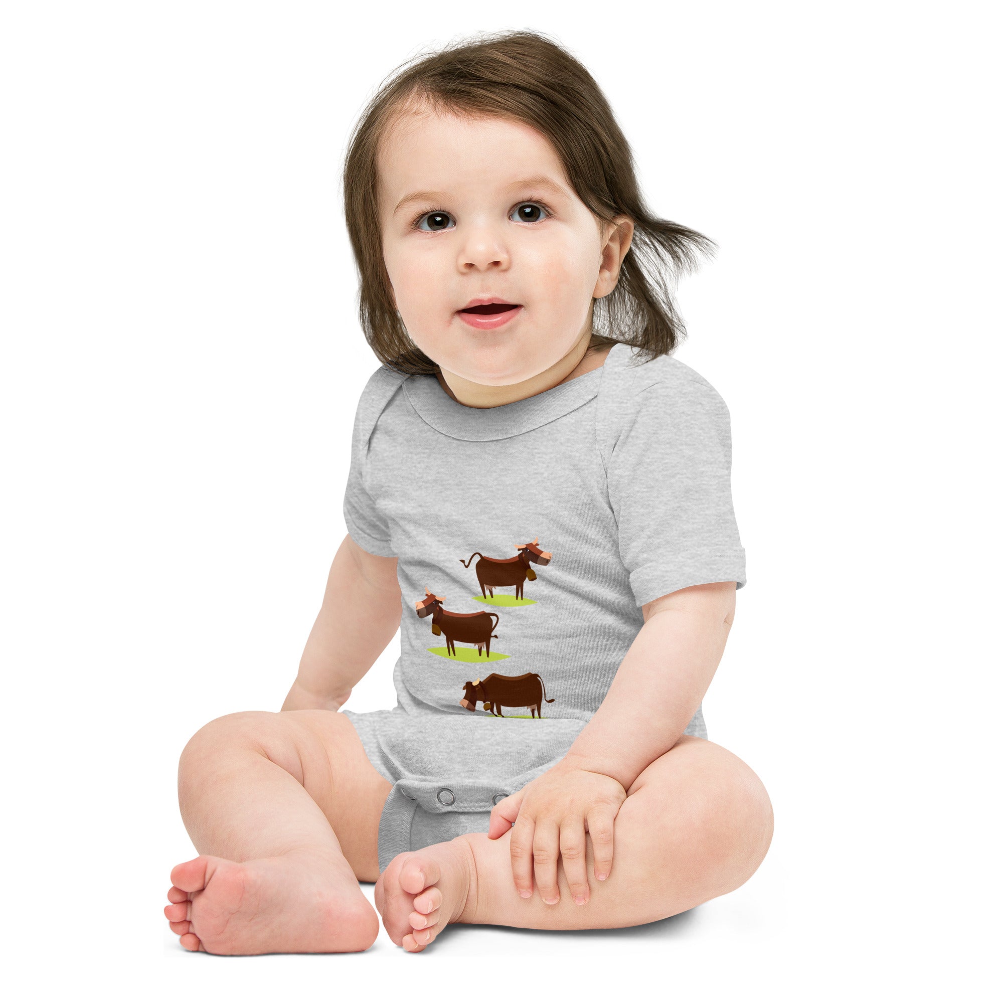 Baby short sleeve one piece The Three Cows