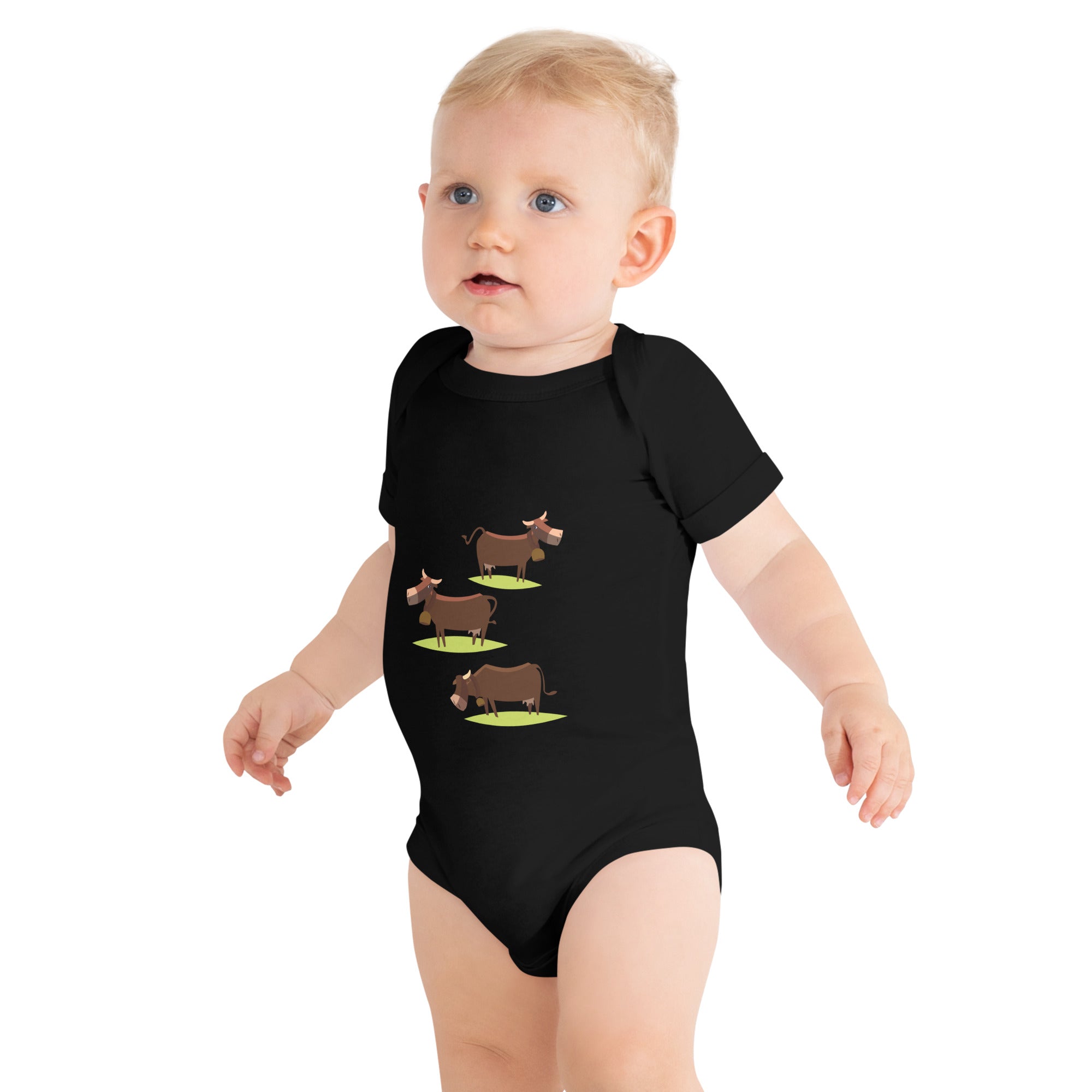 Baby short sleeve one piece The Three Cows