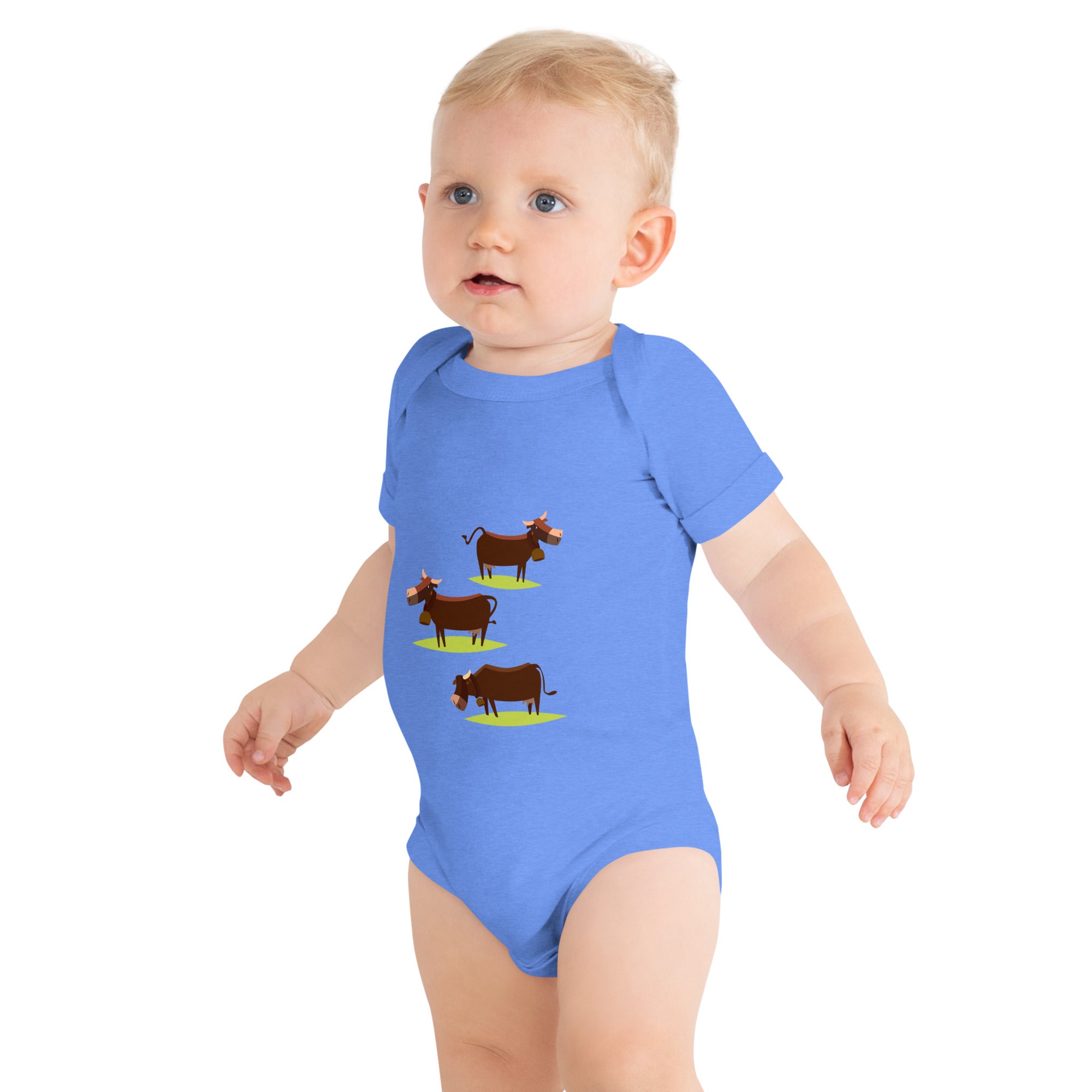 Baby short sleeve one piece The Three Cows