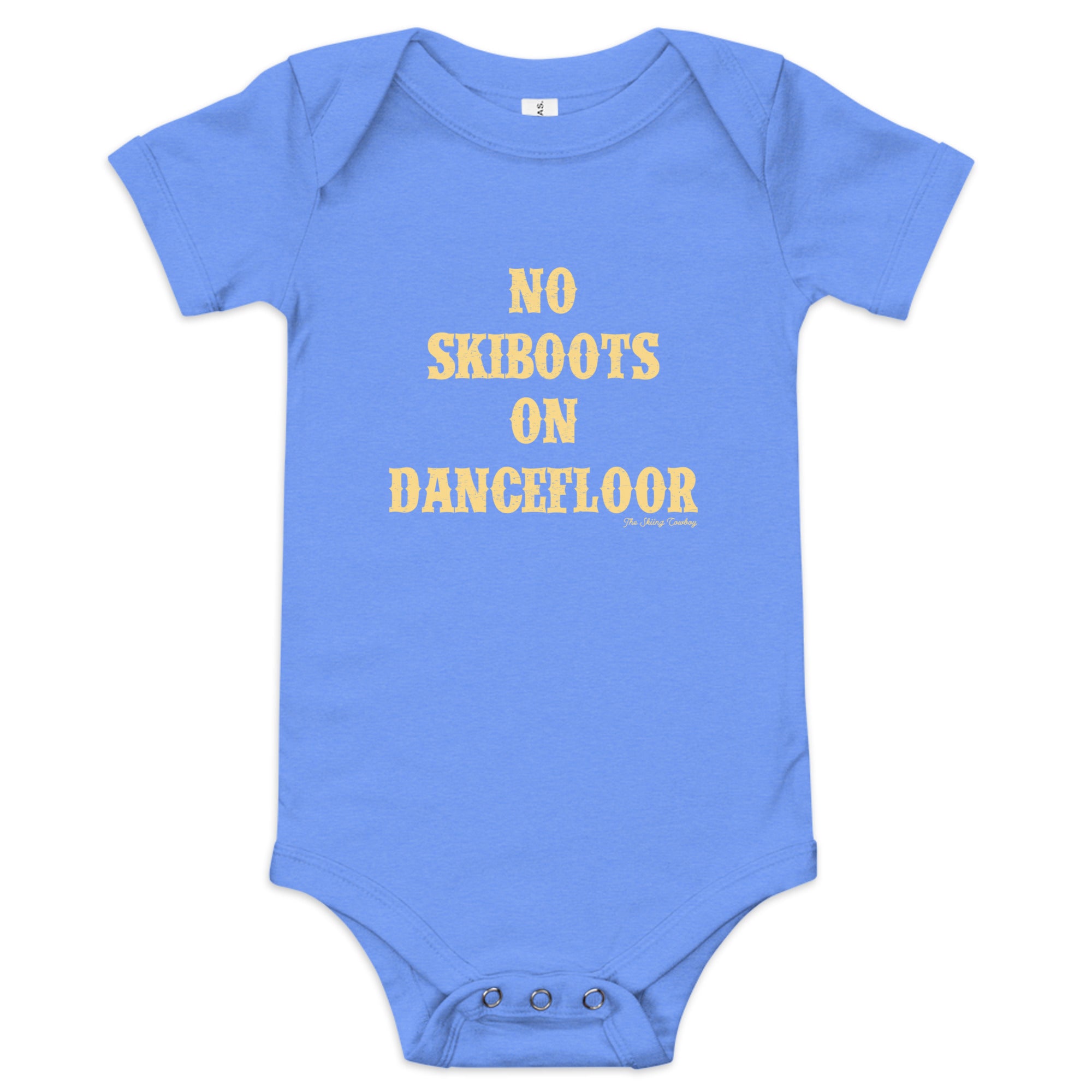 Body à manches courtes bébé No Skiboots on Dancefloor texte clair