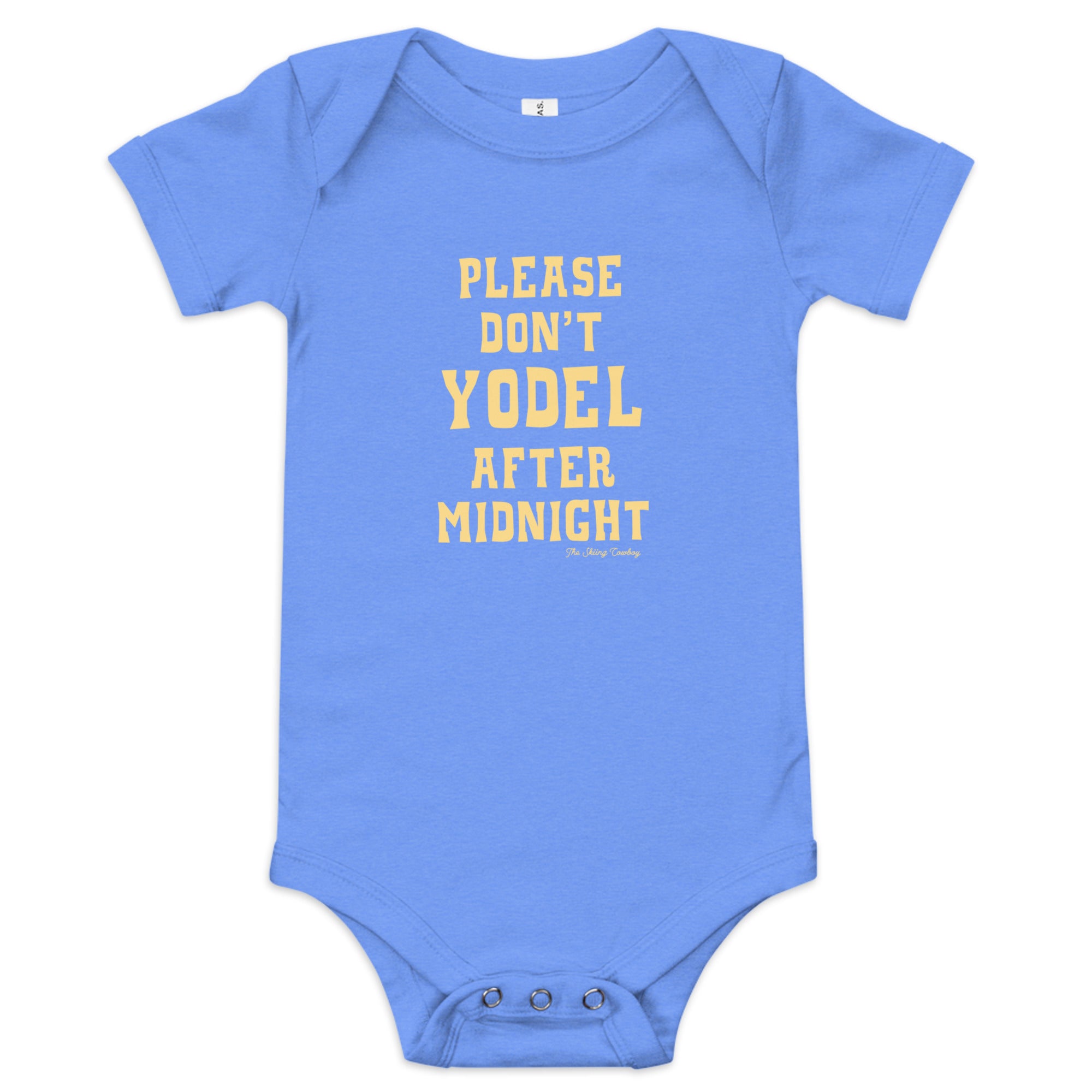 Body à manches courtes bébé Don't Yodel After Midnight texte clair