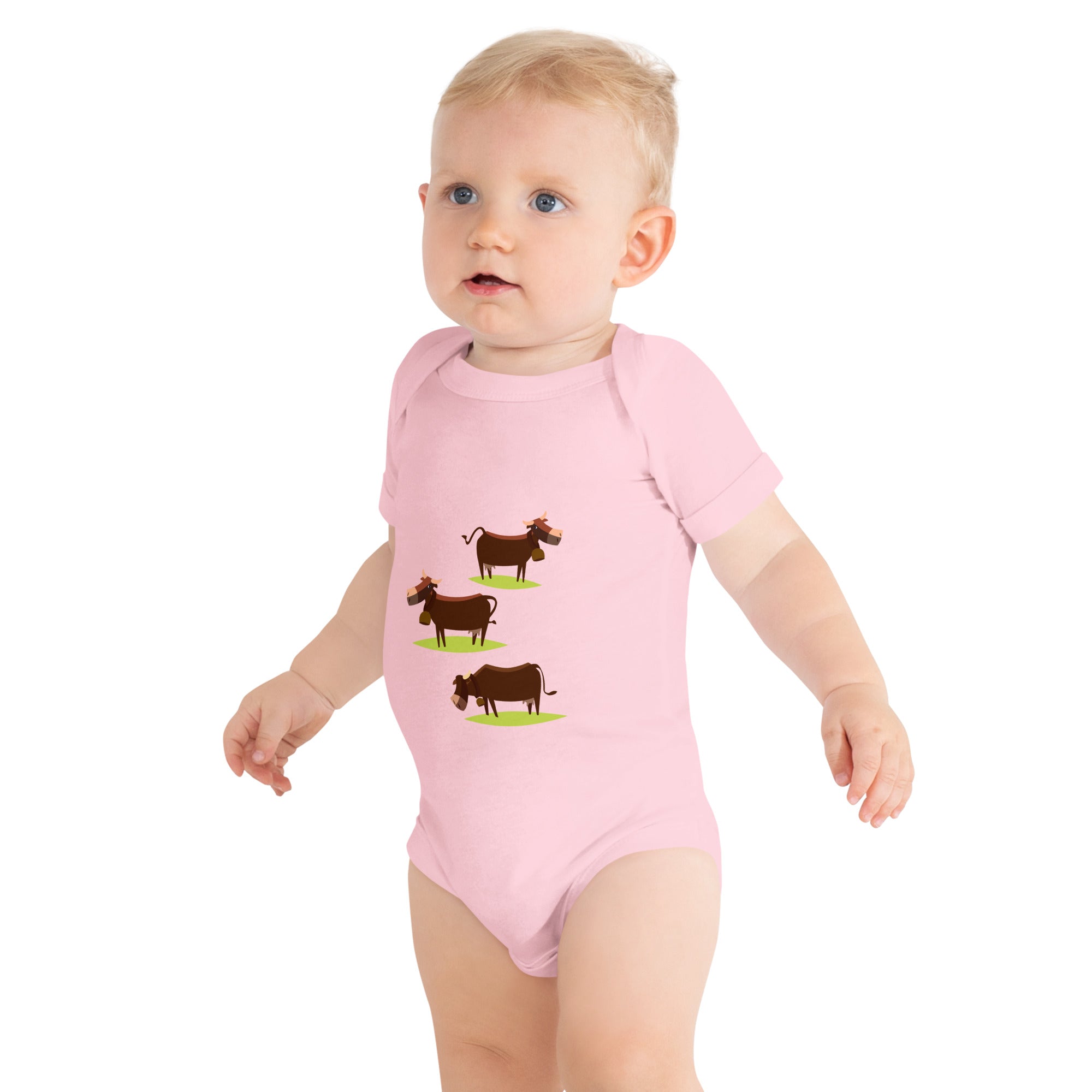 Baby short sleeve one piece The Three Cows