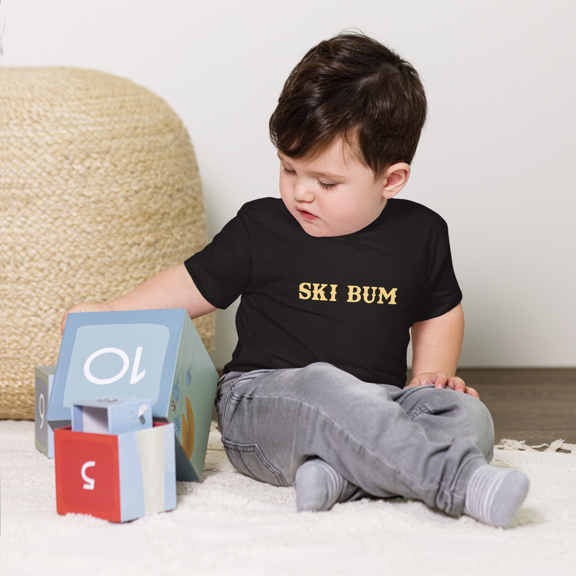 Baby T-shirt Ski Bum on dark colors