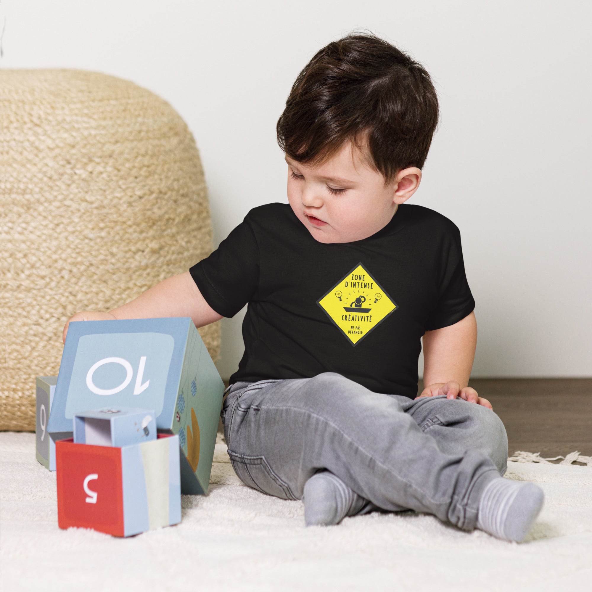 T-shirt pour bébé Zone d'intense créativité, Ne pas déranger