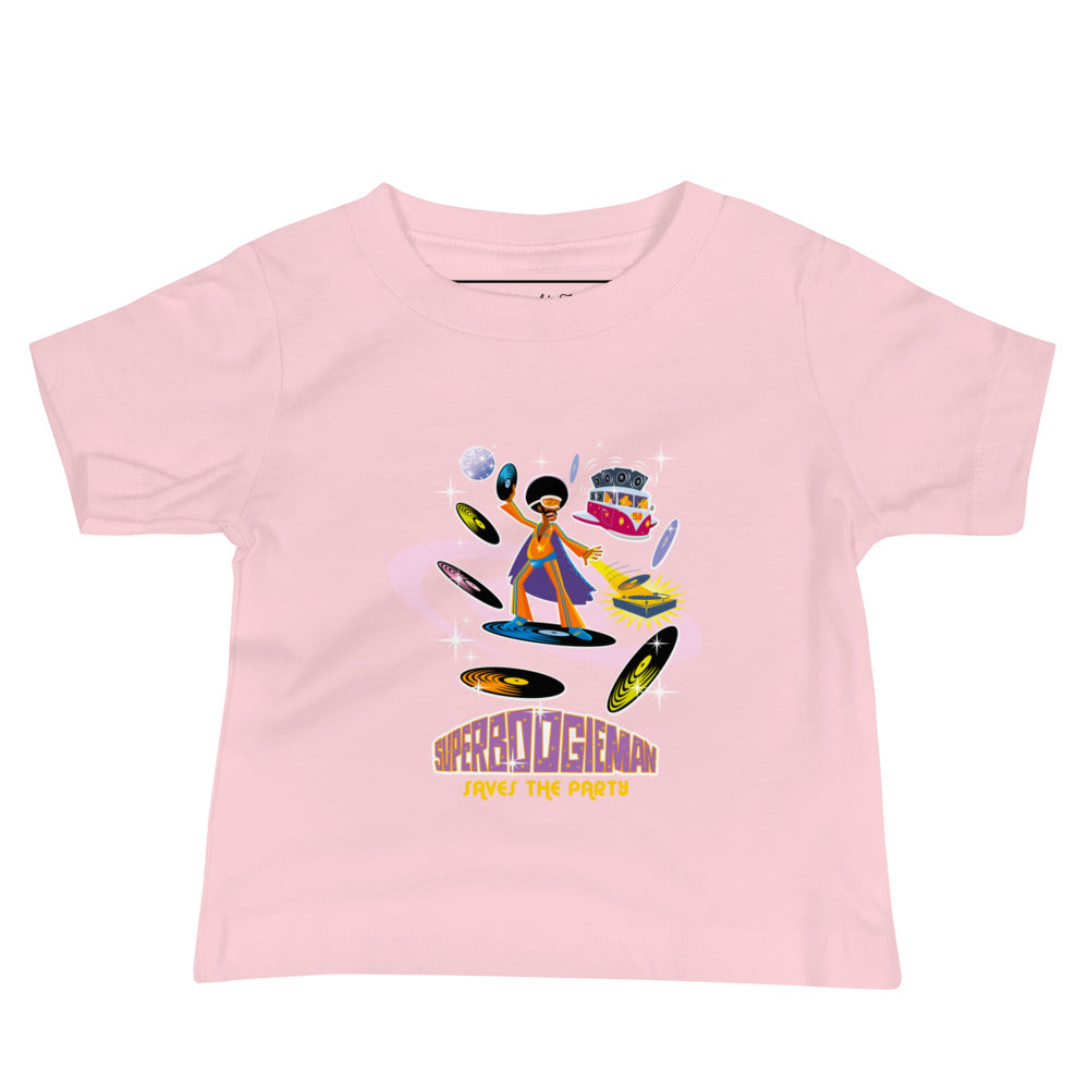 Baby T-shirt Superboogieman Saves the Party