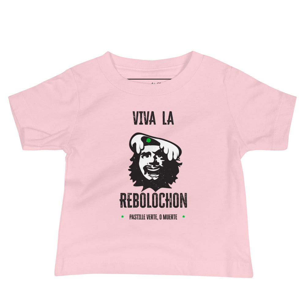 T-shirt pour bébé Viva la Rebolochon sur fond clair