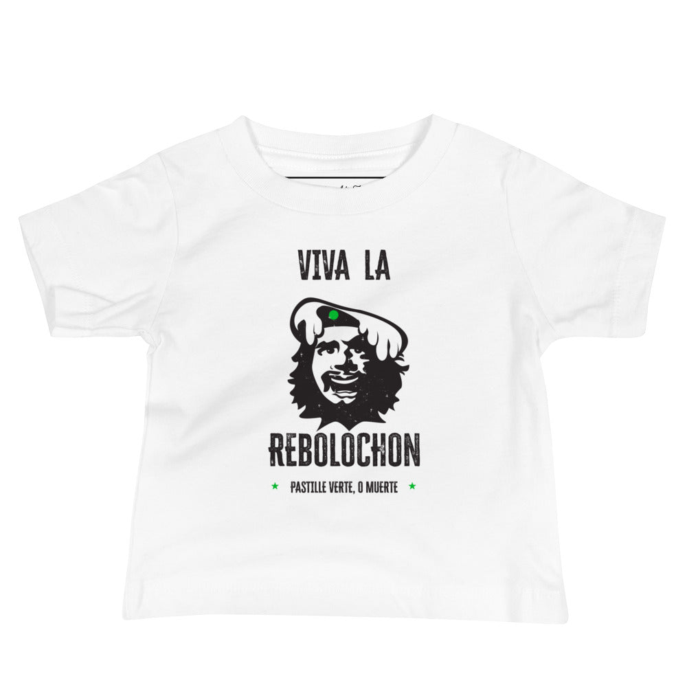 T-shirt pour bébé Viva la Rebolochon sur fond clair