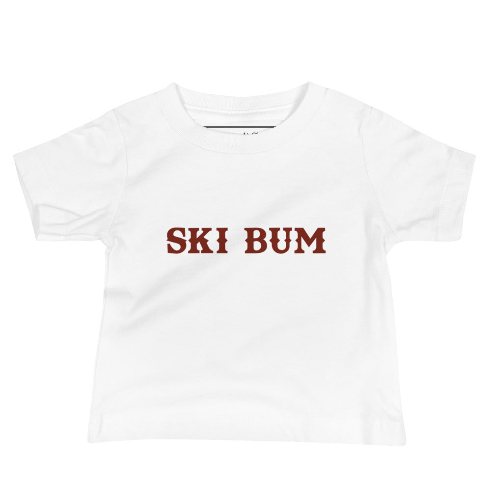 T-shirt pour bébé Ski Bum sur fond clair