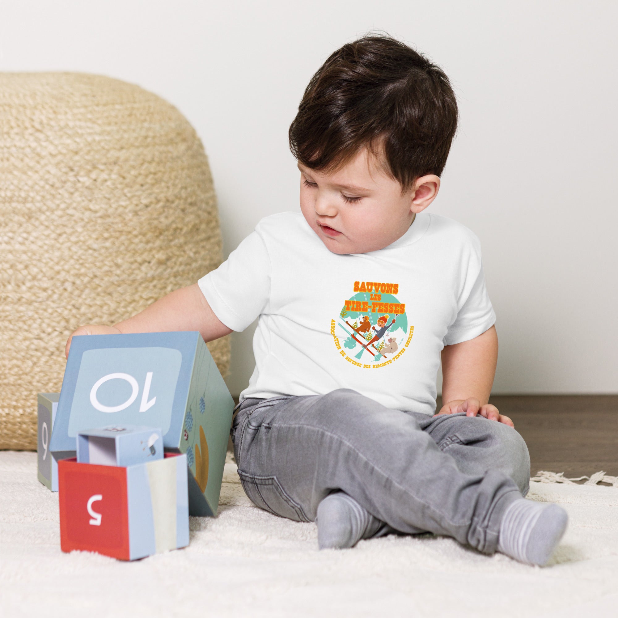 T-shirt pour bébé Sauvons les Tires-fesses