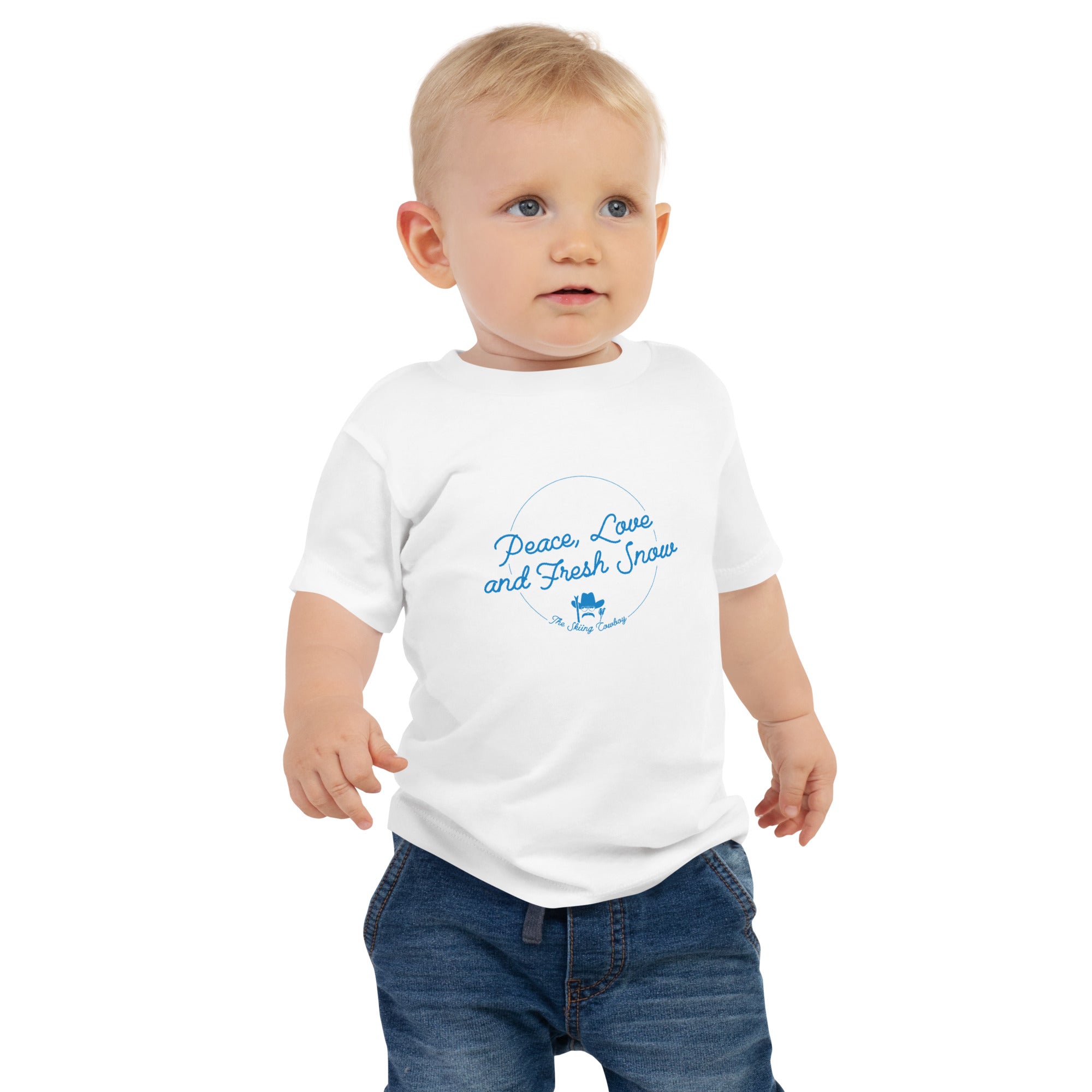 T-shirt pour bébé Peace, Love and Fresh Snow