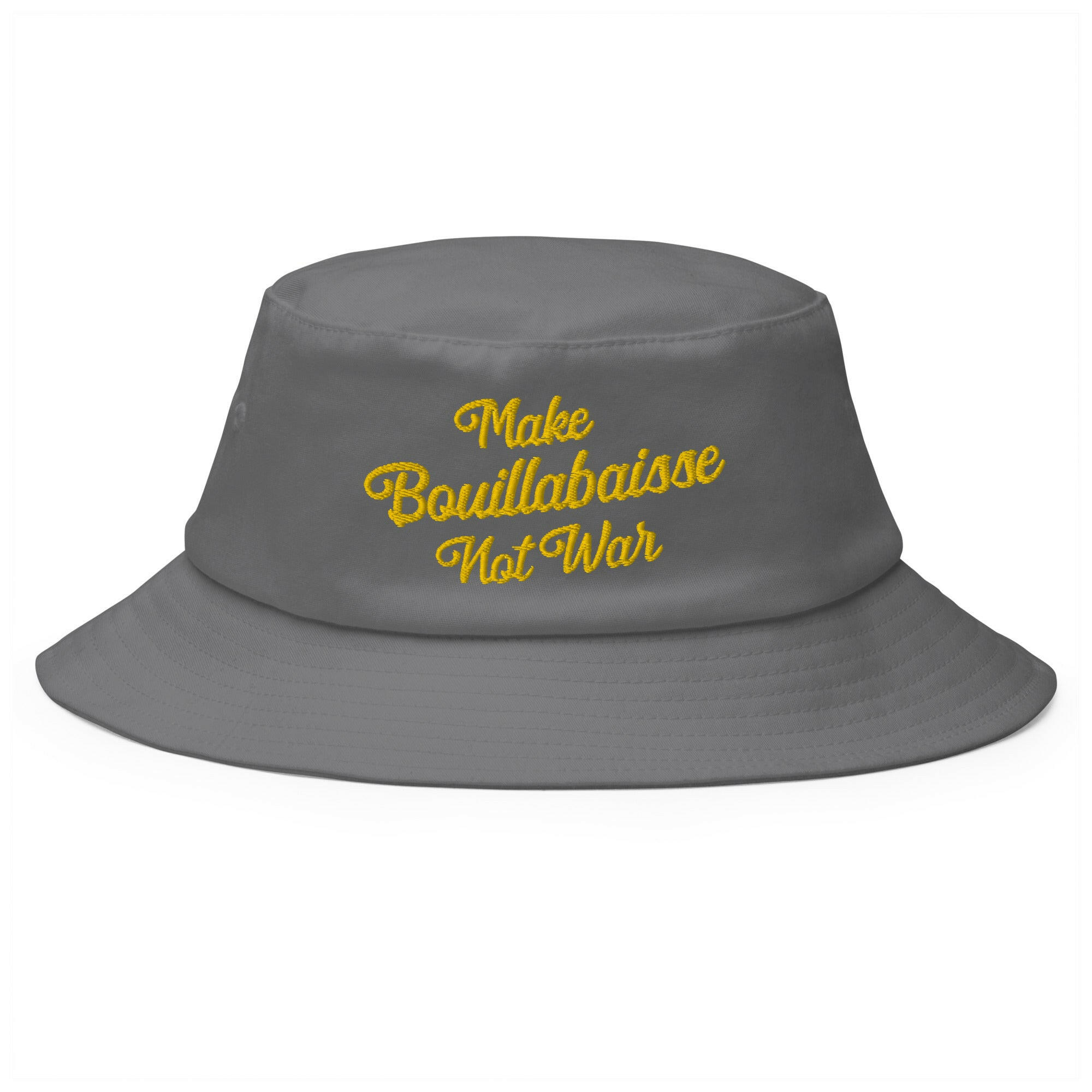 Old School Bucket Hat Make Bouillabaisse Not War