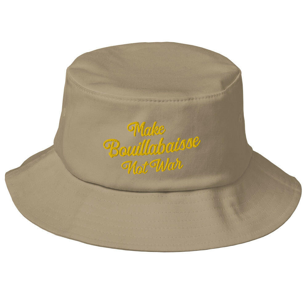 Old School Bucket Hat Make Bouillabaisse Not War