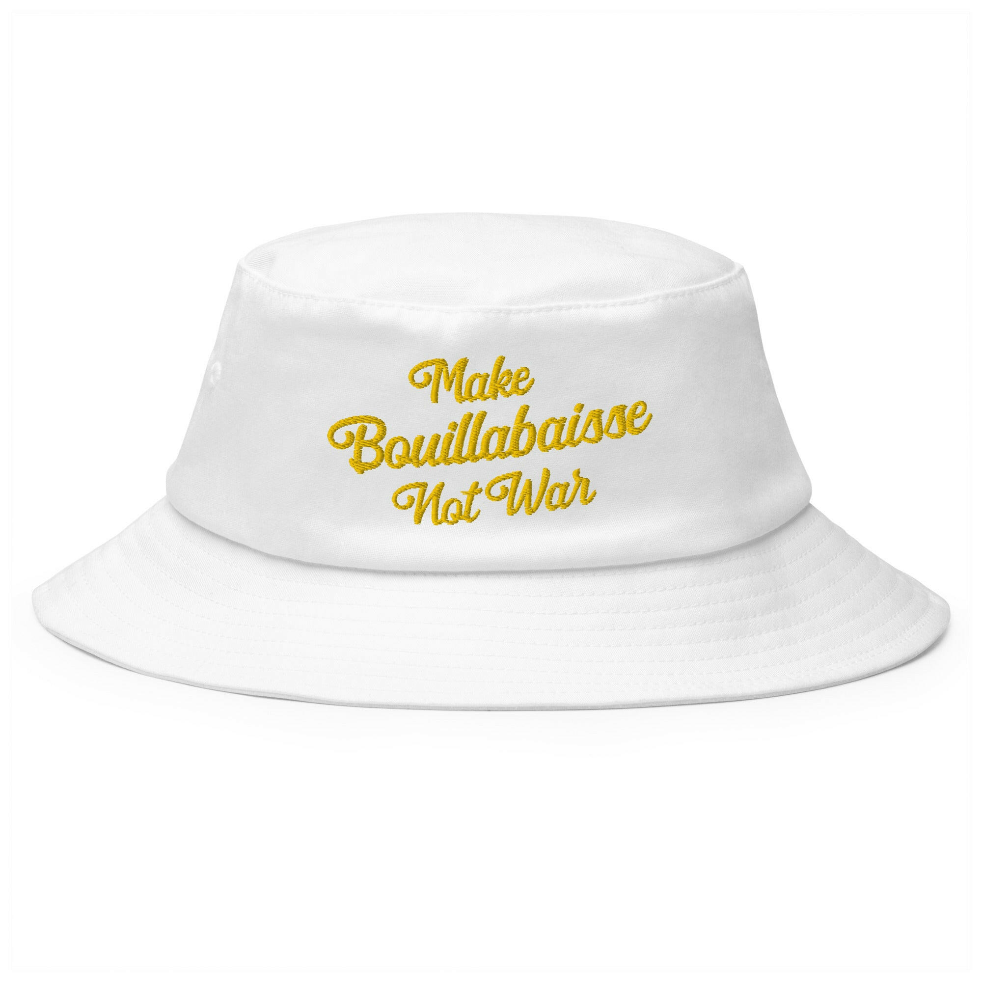 Old School Bucket Hat Make Bouillabaisse Not War