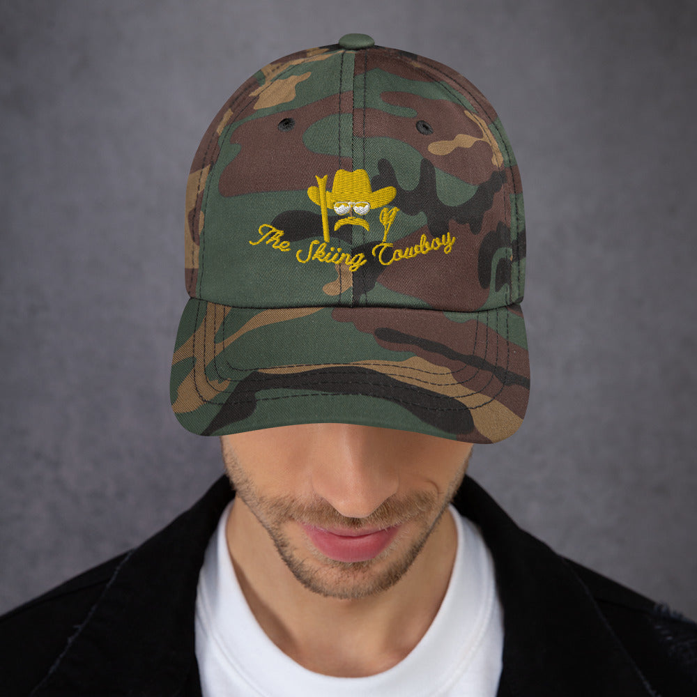 Camo Dad hat The Skiing Cowboy Gold