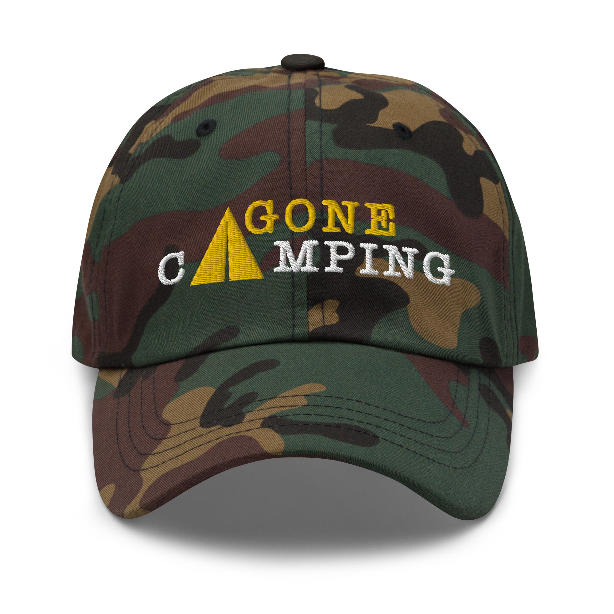 Casquette de Baseball camouflage Gone Camping Gold/White