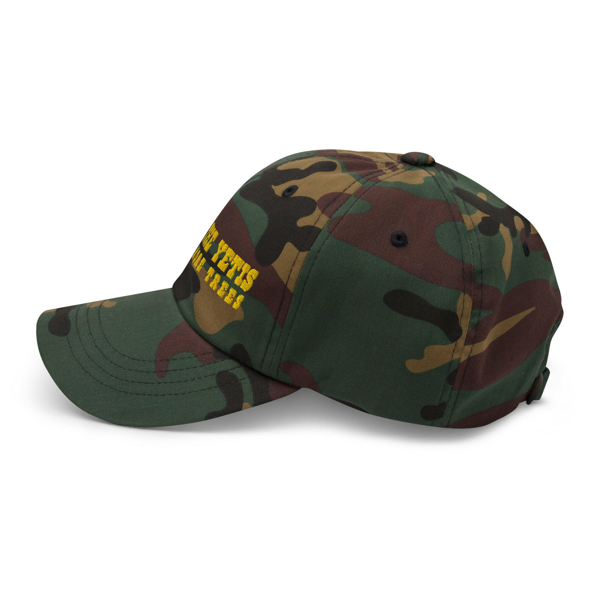 Camo Dad hat Save the Yetis, Plant more Trees