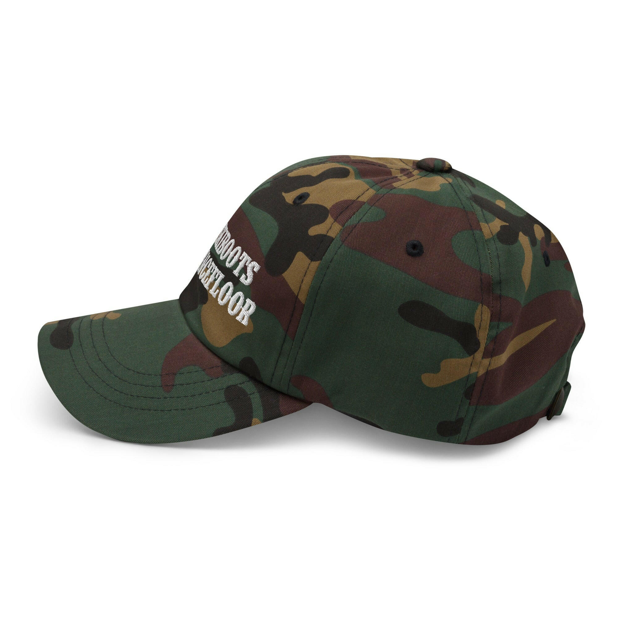 Camo Dad hat No Skiboots on Dancefloor