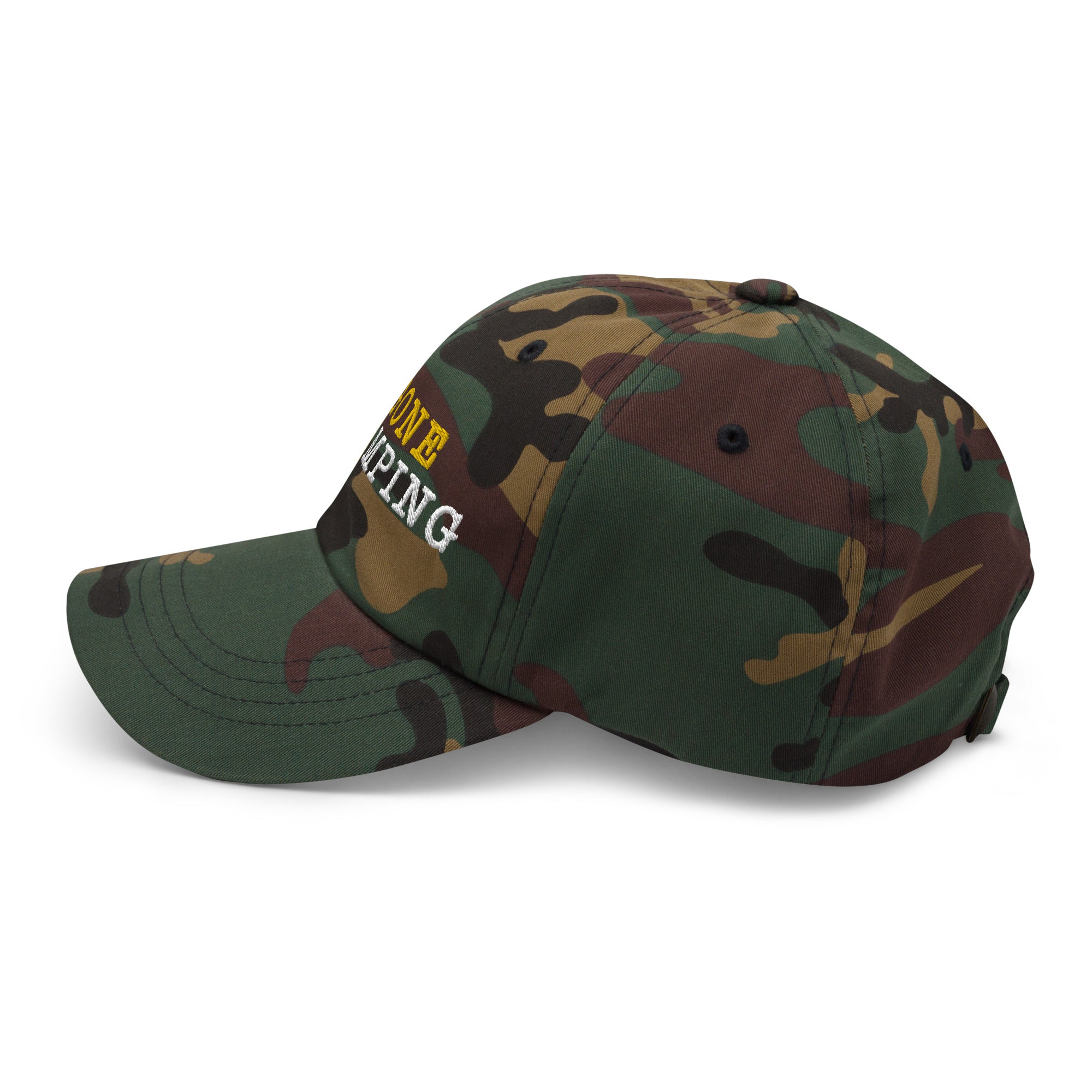 Casquette de Baseball camouflage Gone Camping Gold/White