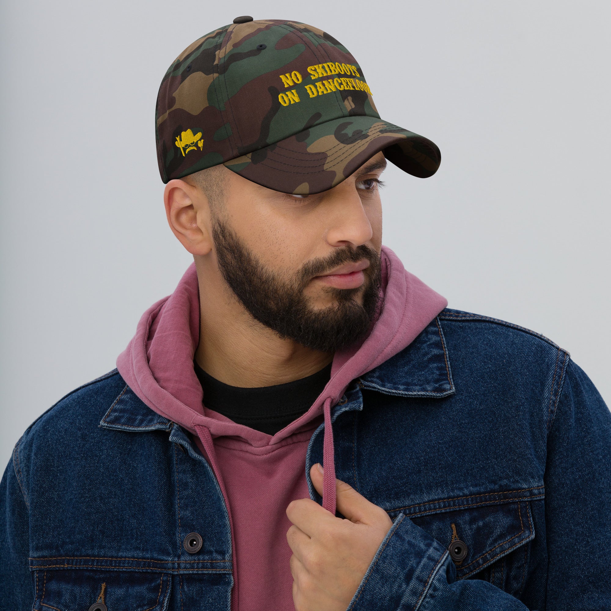 Camo Dad hat No Skiboots on Dancefloor (3 sides)