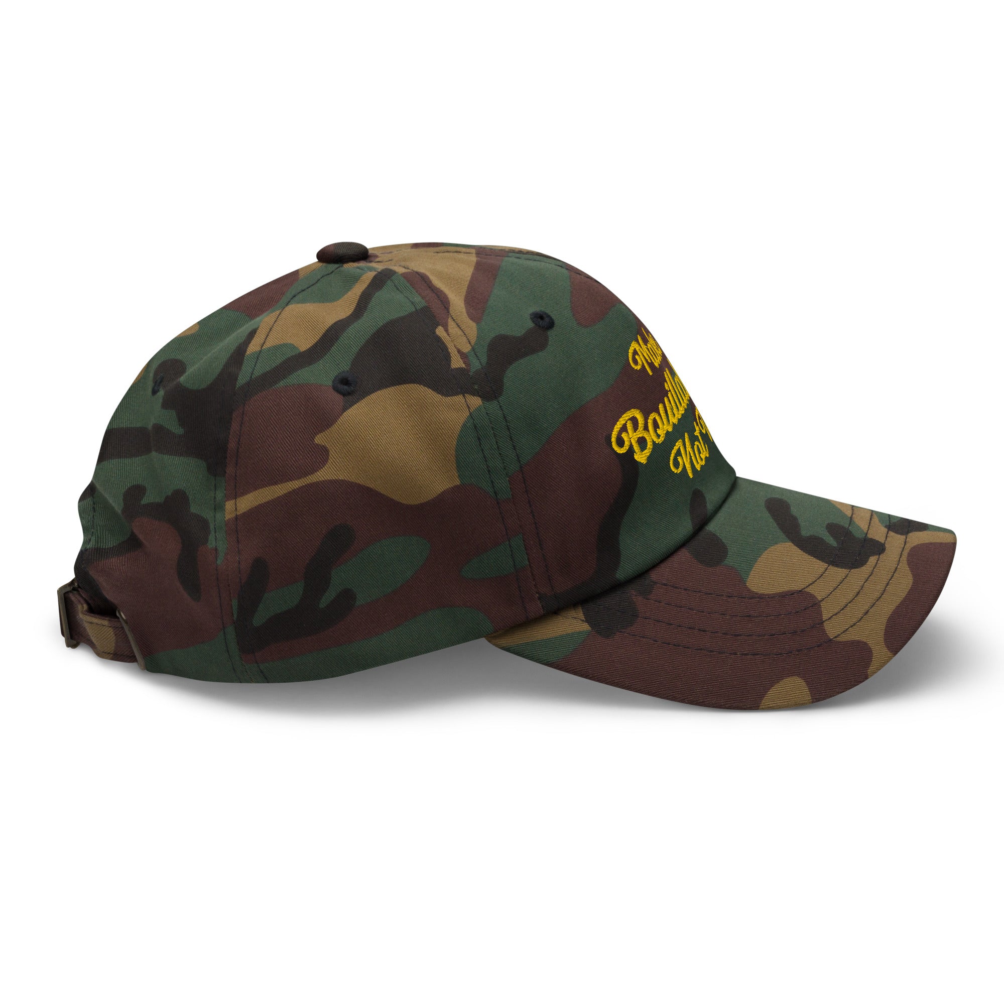 Casquette de Baseball camouflage Make Bouillabaisse Not War