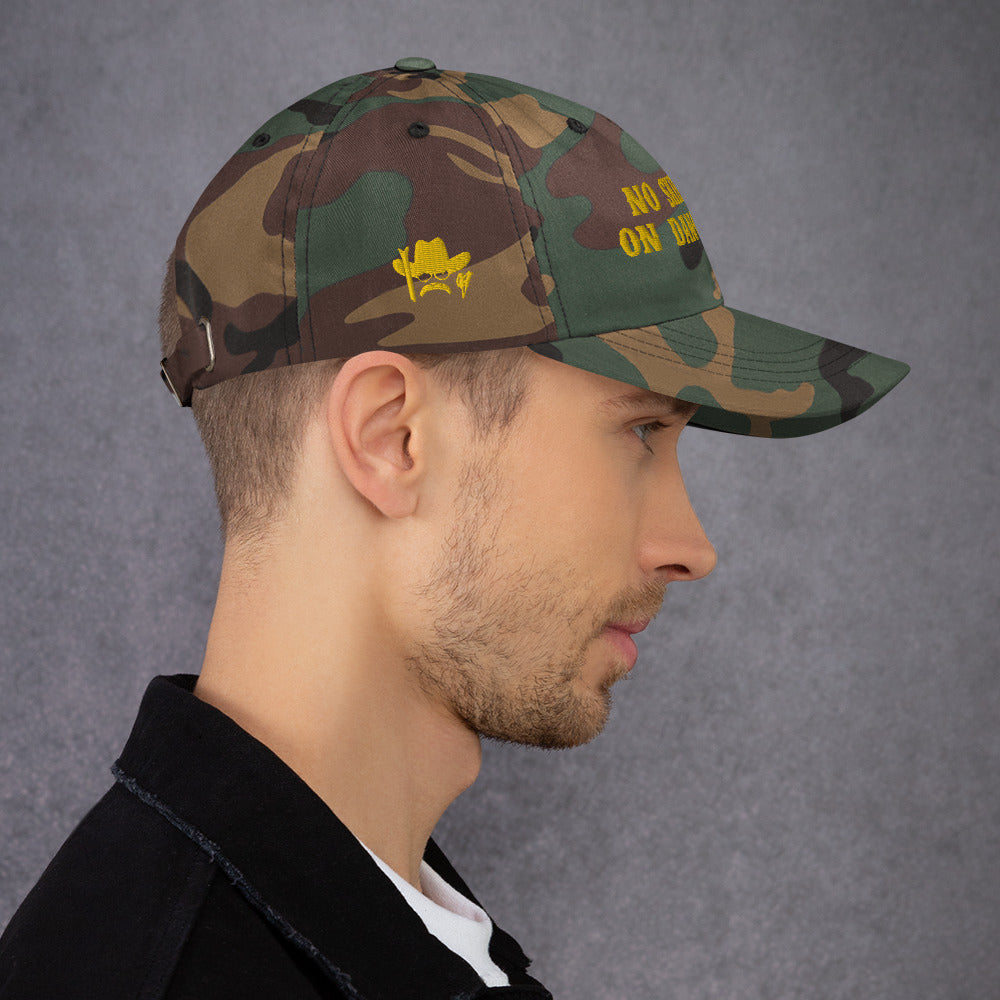 Camo Dad hat No Skiboots on Dancefloor (3 sides)