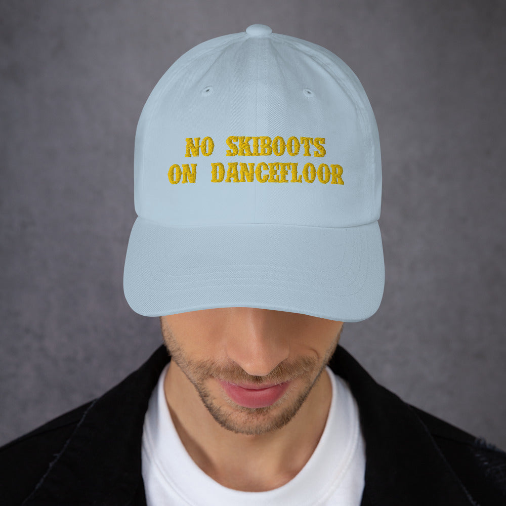 Casquette de baseball No Skiboots on Dancefloor Gold (3 sides)