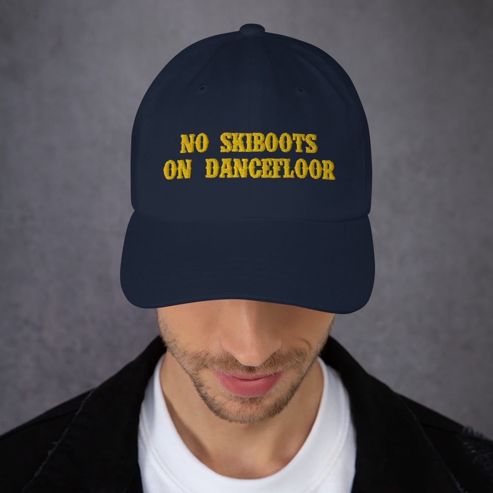 Casquette de baseball No Skiboots on Dancefloor Gold (3 sides)