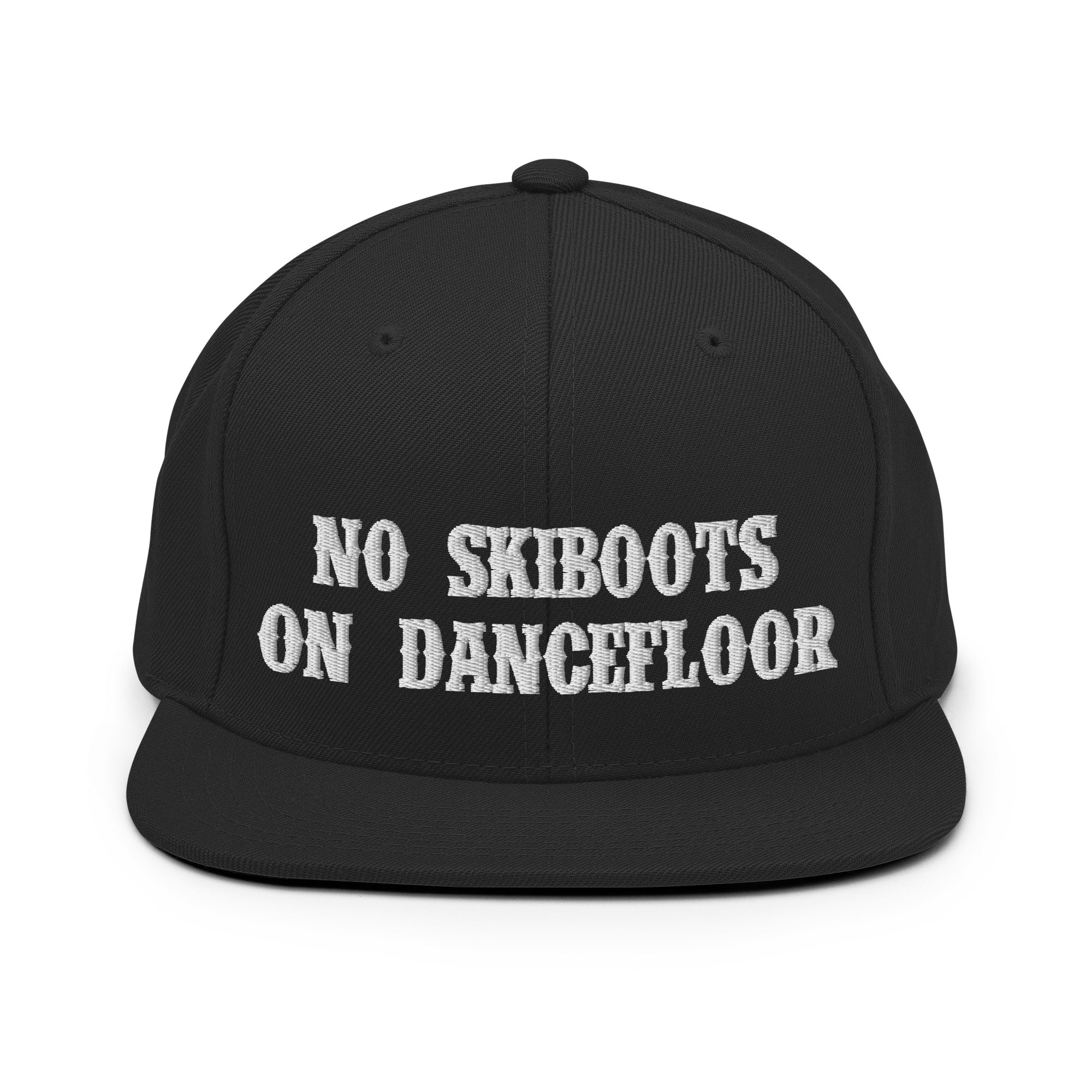 Snapback Wool Blend Cap No Skiboots on Dancefloor White