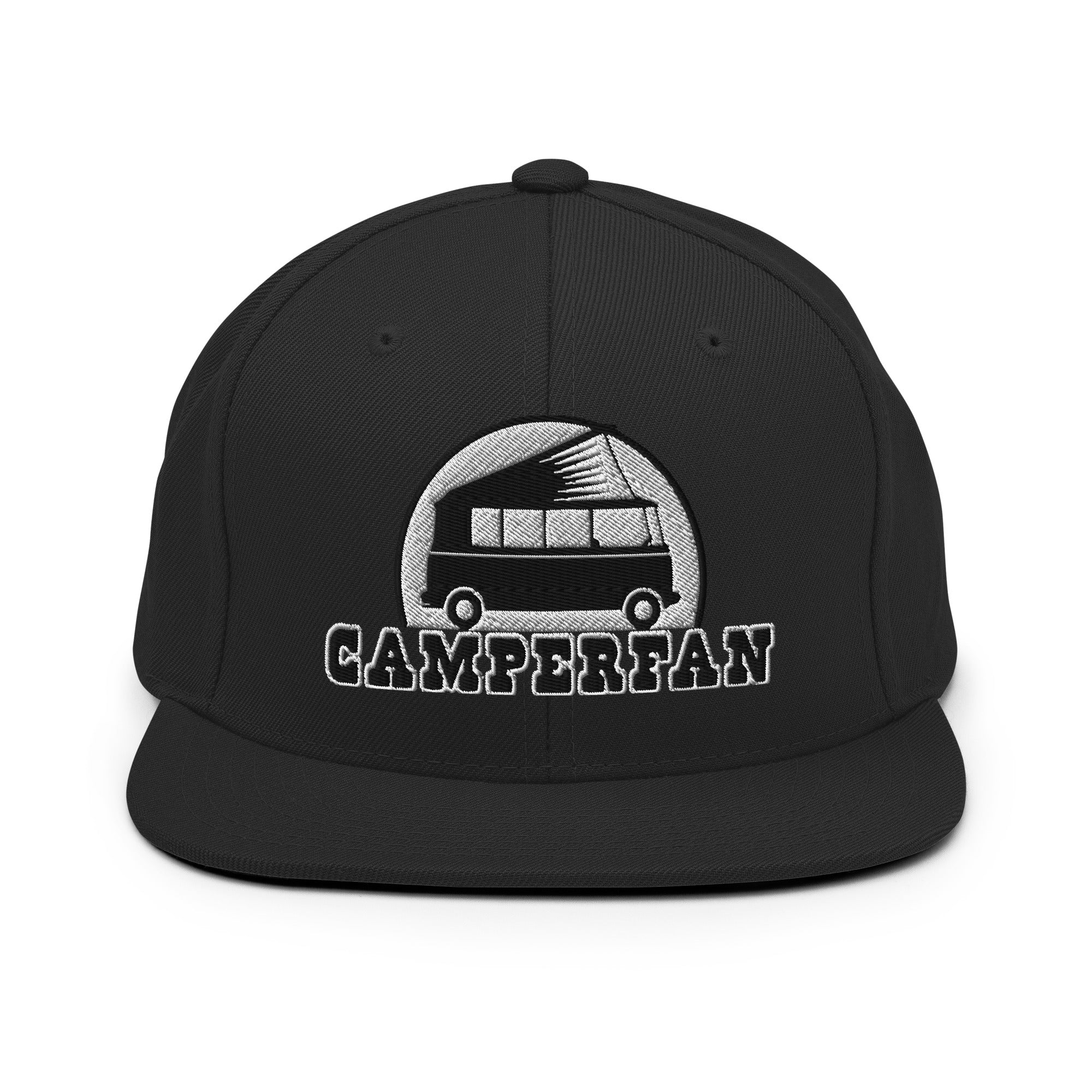 Two-Tone Snapback Wool Blend Cap Camperfan white/black