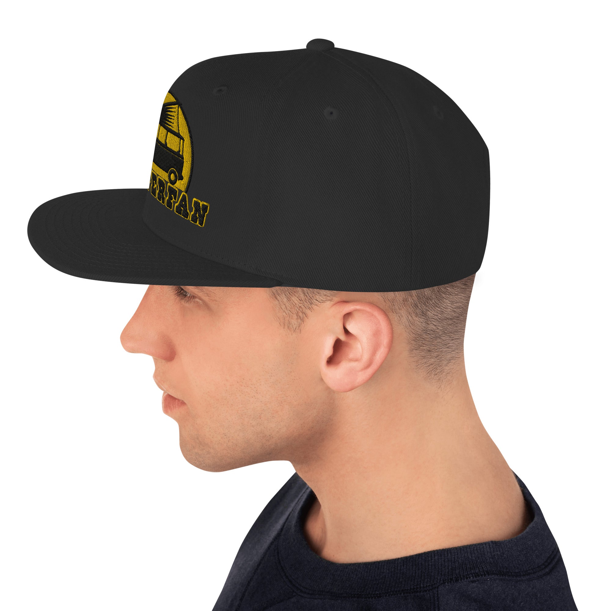 Casquette Snapback Wool Blend Camperfan black/yellow