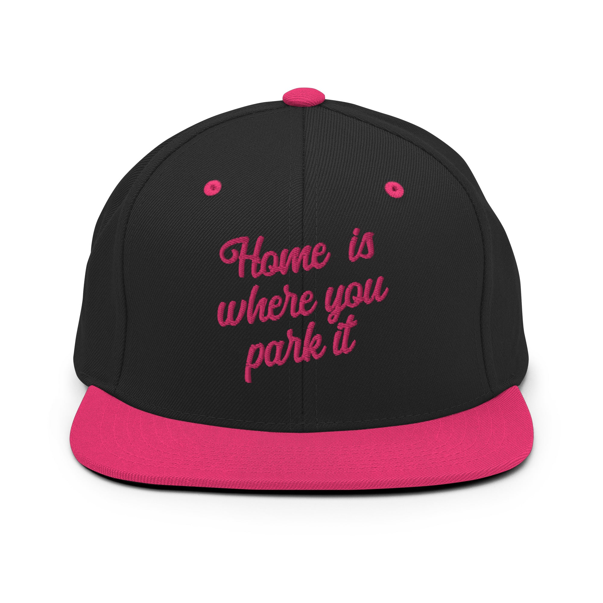 Casquette Snapback Wool Blend bicolore Home is where you park it Flamingo